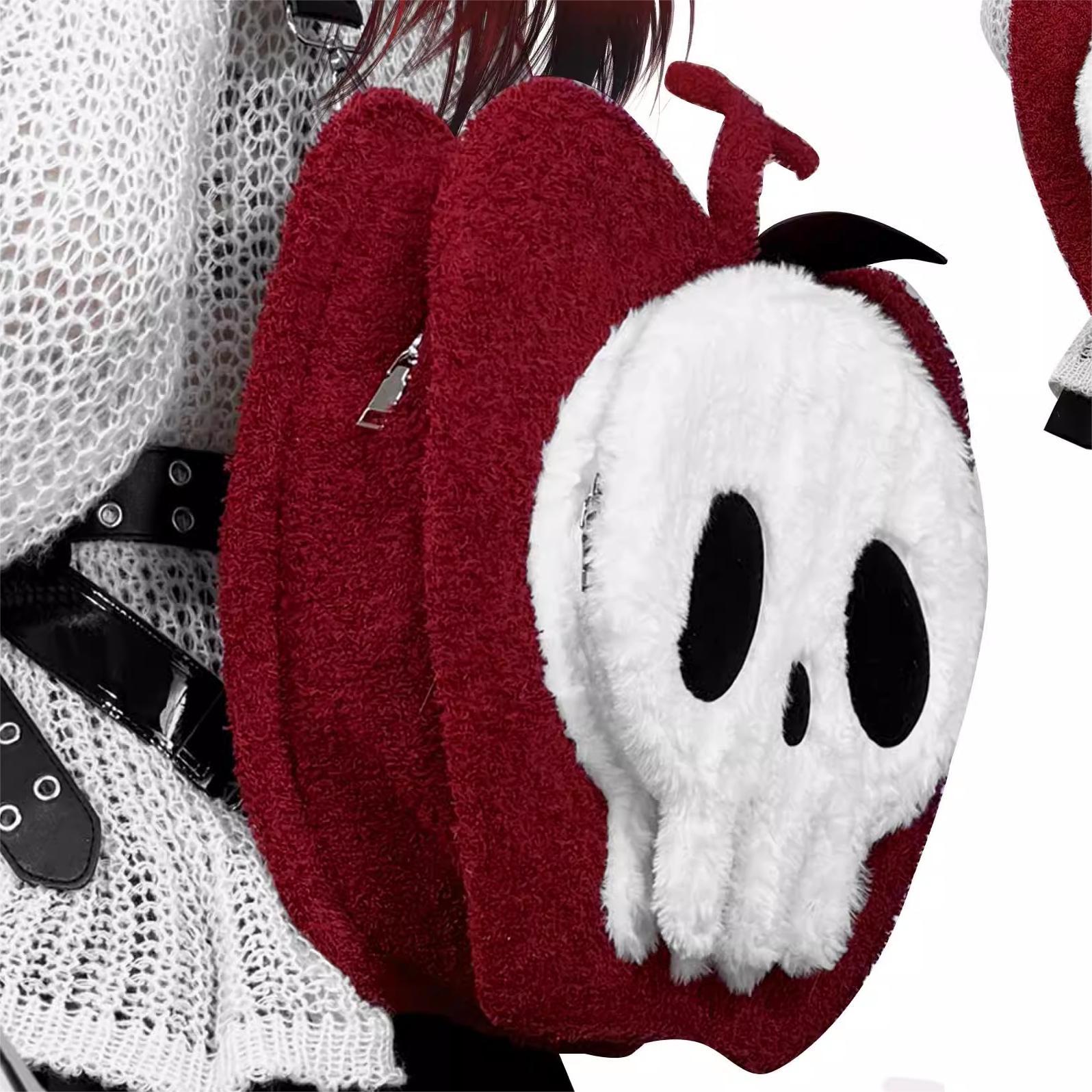 GURURU Apple Skull Backpack – Edgy, Spacious, and Uniquely Crafted