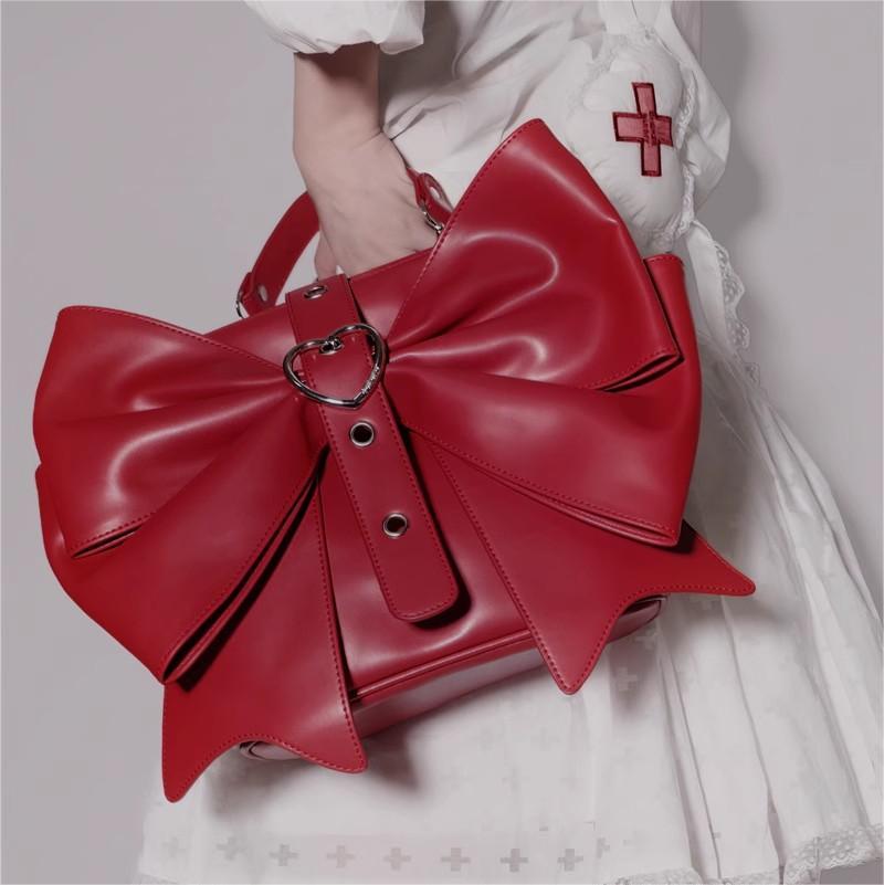 GURURU Oversized Bow Backpack – Cute and Edgy Y2K-Inspired Design
