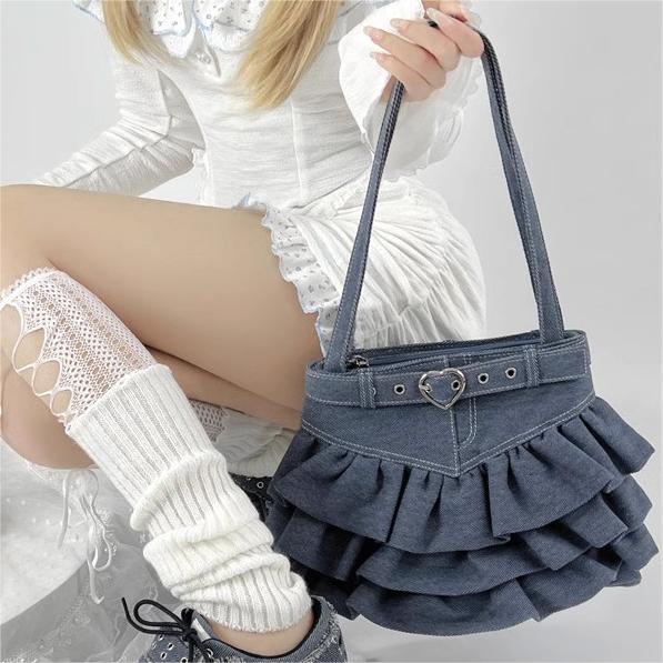 GURURU Original Denim Corset & Skirt-Shaped Bag – A Unique and Eye-Catching Design