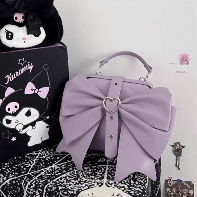 GURURU Oversized Bow Backpack – Cute and Edgy Y2K-Inspired Design