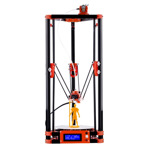 FLSUN_A 3D Printer Delta Kossel DIY Kit with Large 3D Printing Size Updated Nuzzle System Heated Bed Auto Leveling