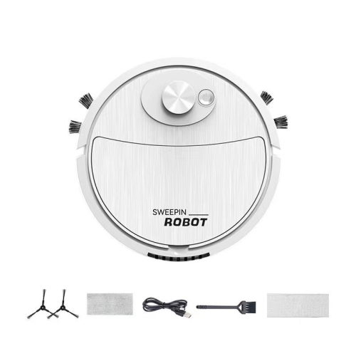 Intelligent Sweeping Robot Sweeping Mopping Suction 3 In 1 Cleaning Machine(8088 White)