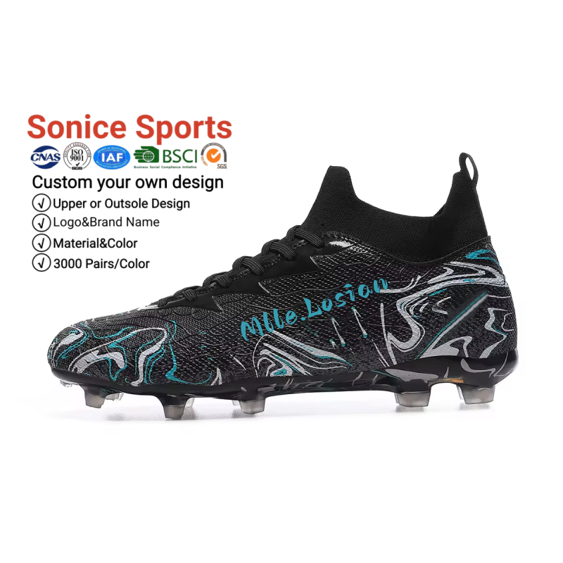 New Autumn Men's Football Shoes for Matches and Training, AG Adult Professional Football Cleats, PU Upper Football Boots