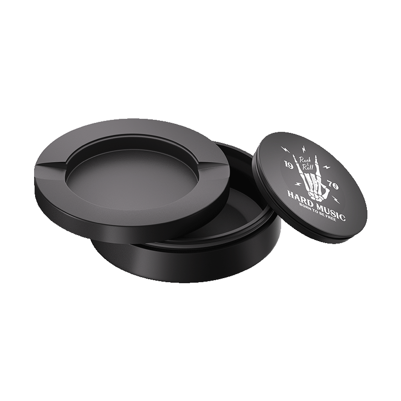 Black Metal Two-Tie Container Cans