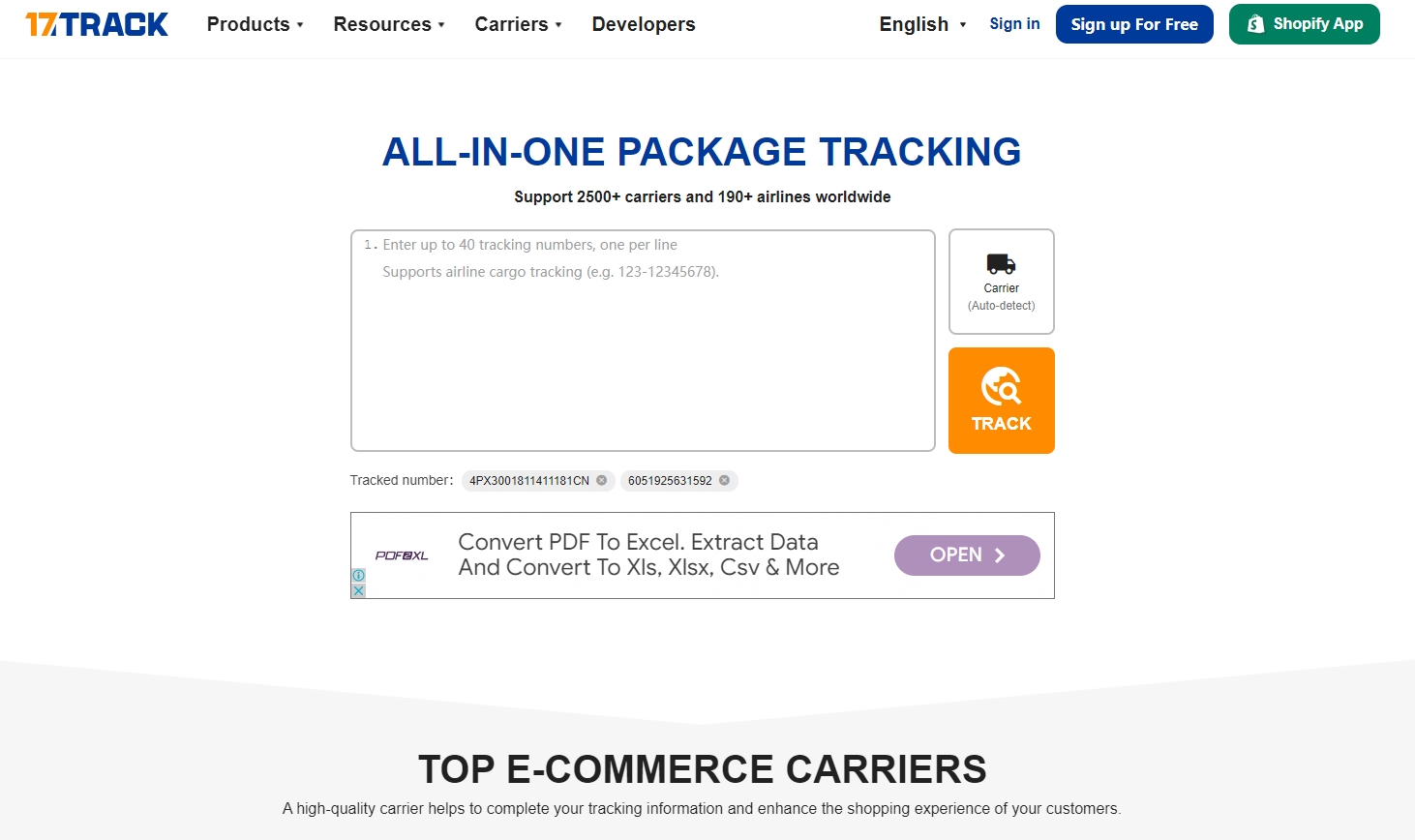 TRACK PACKAGE
