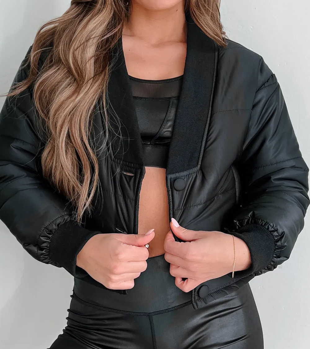 Cropped Length Slit Pockets Jacket