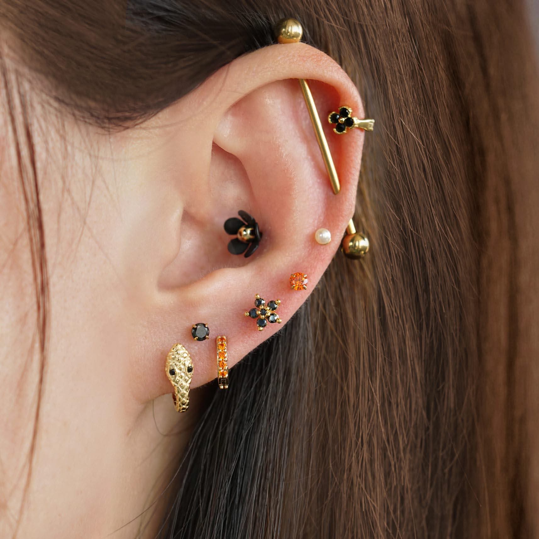 Multi-color Push Pin Stud-Gold