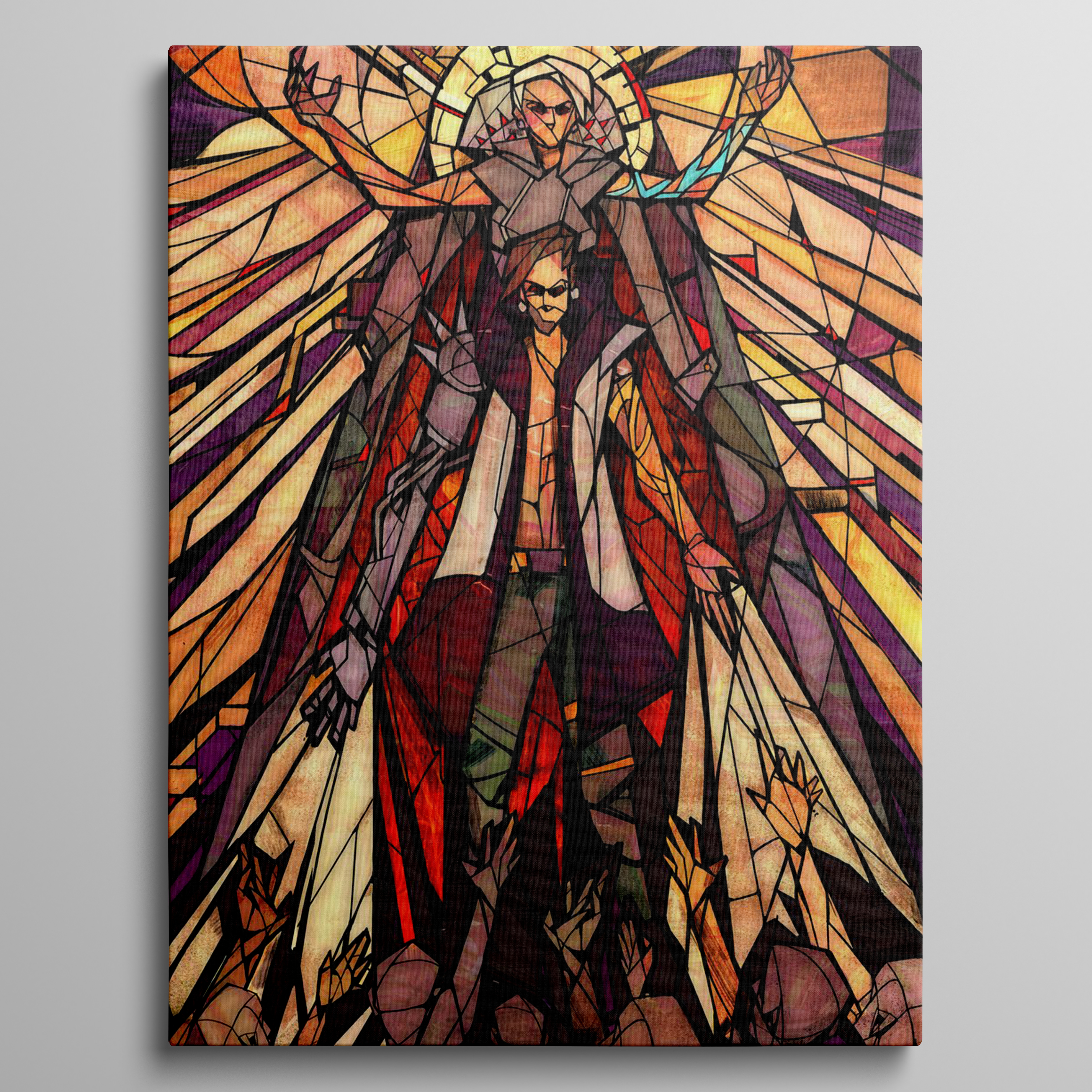 Twin Gods Stained Glass