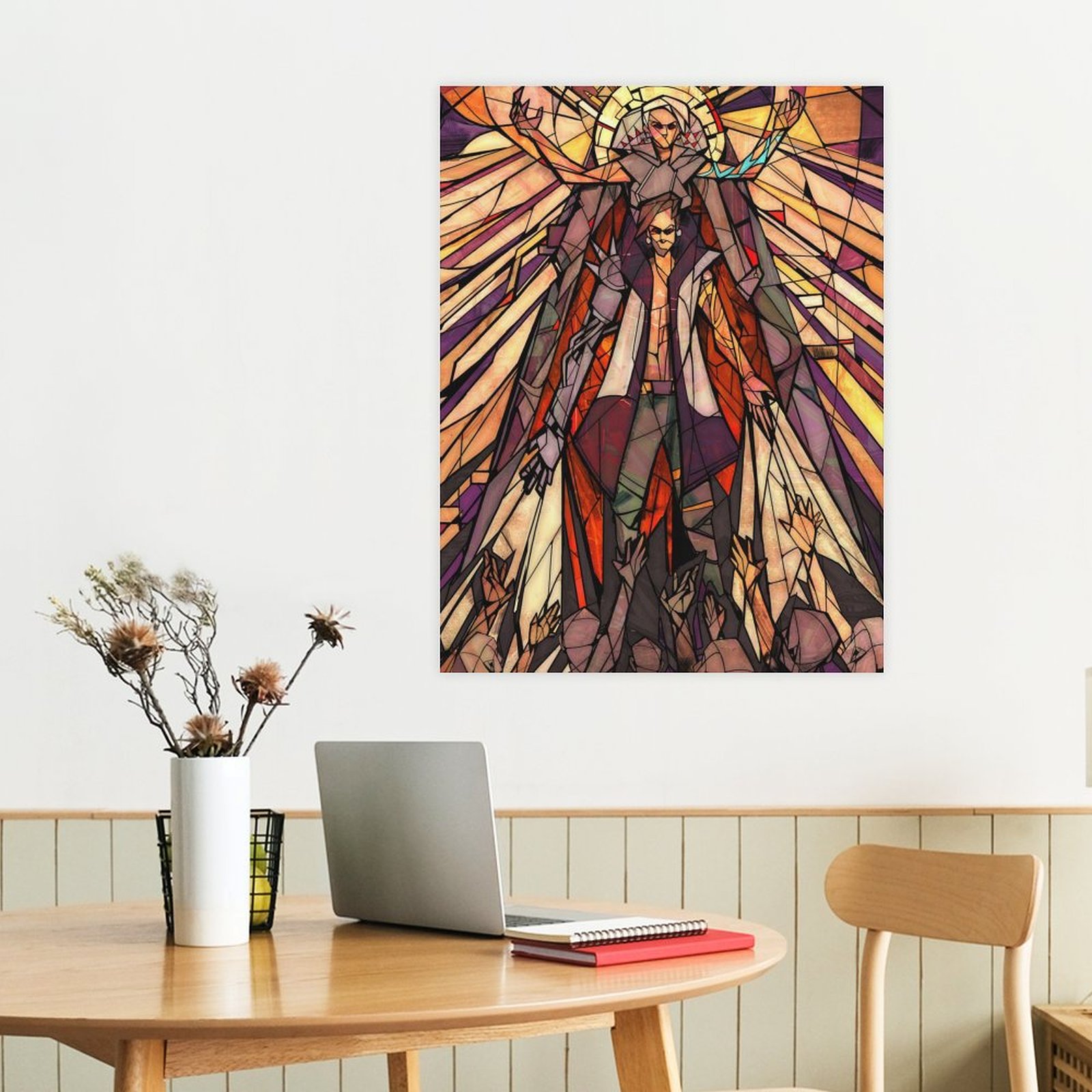 Twin Gods Stained Glass