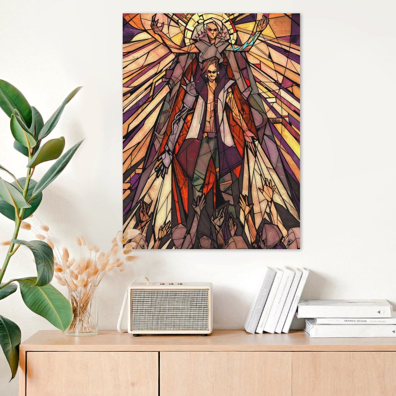 Twin Gods Stained Glass