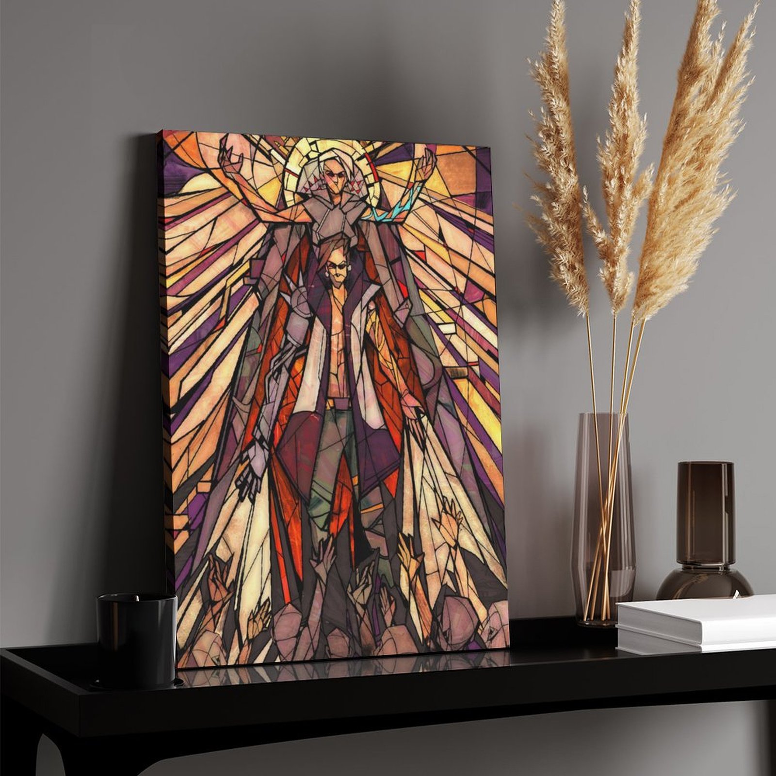 Twin Gods Stained Glass