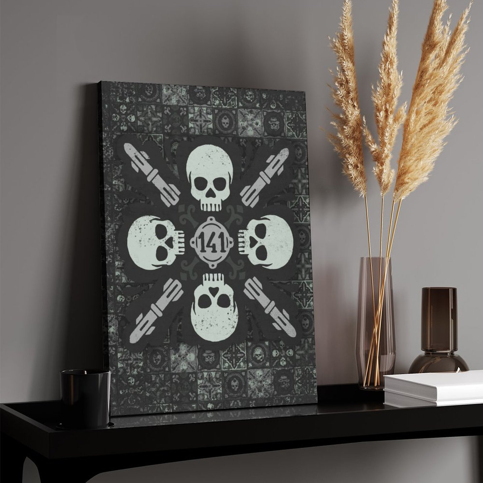 Skulls mosaic tile