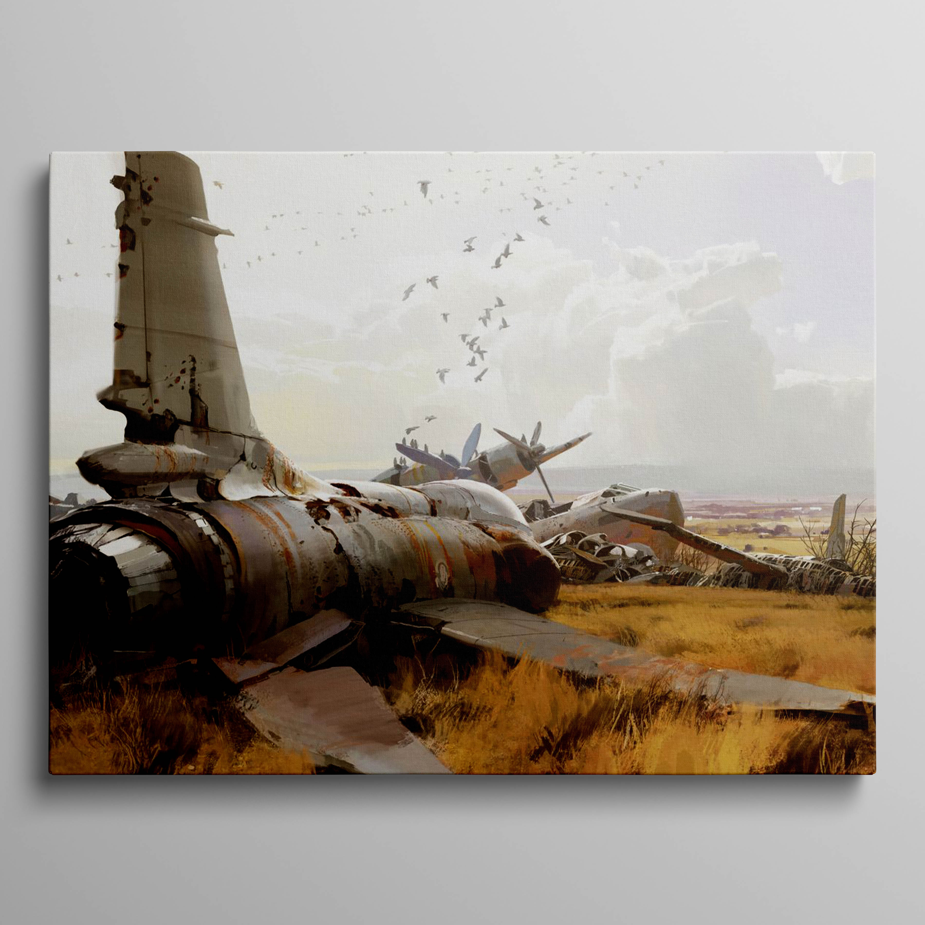 Wrecked Aircraft Art