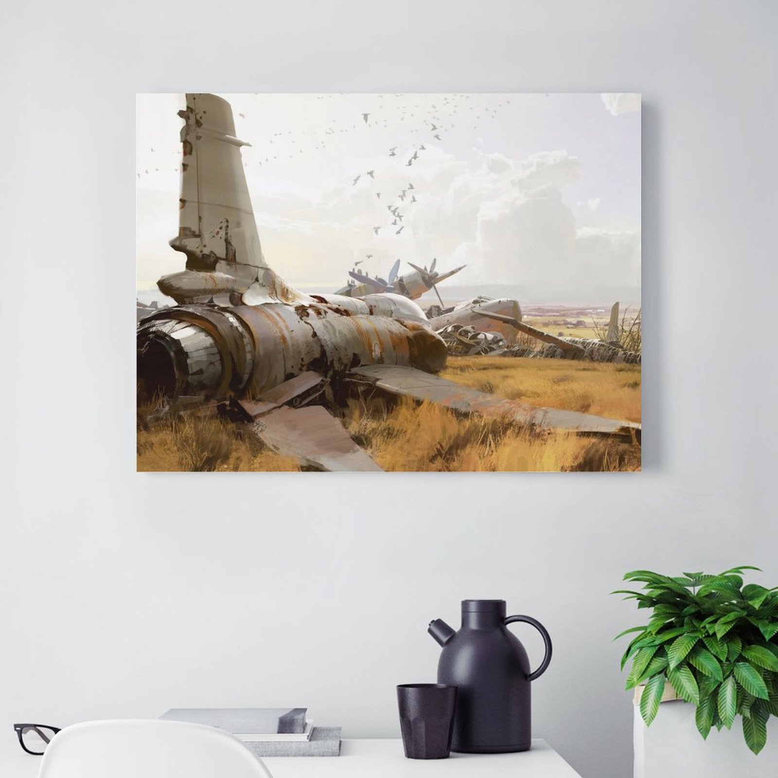 Wrecked Aircraft Art