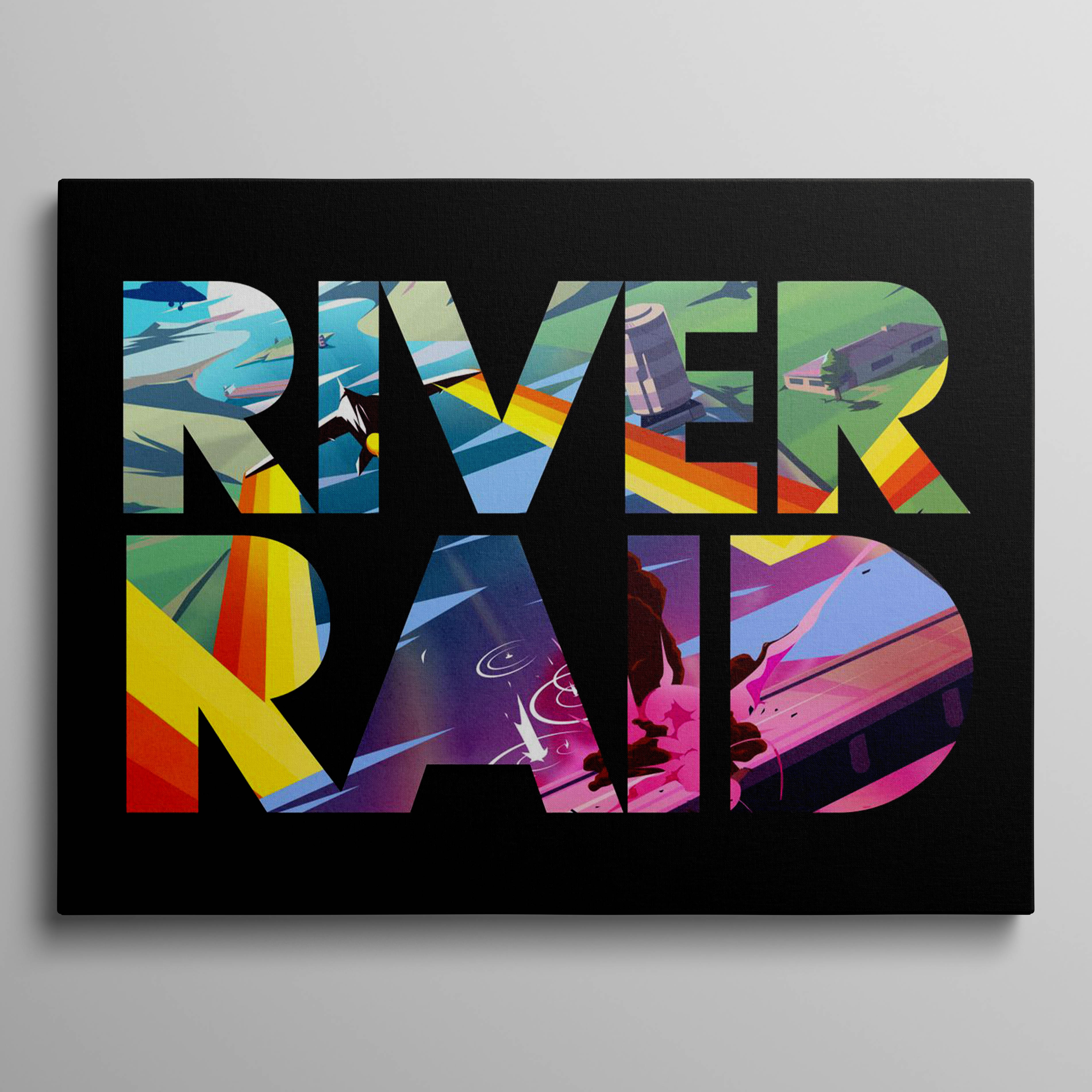 River Raid Typography