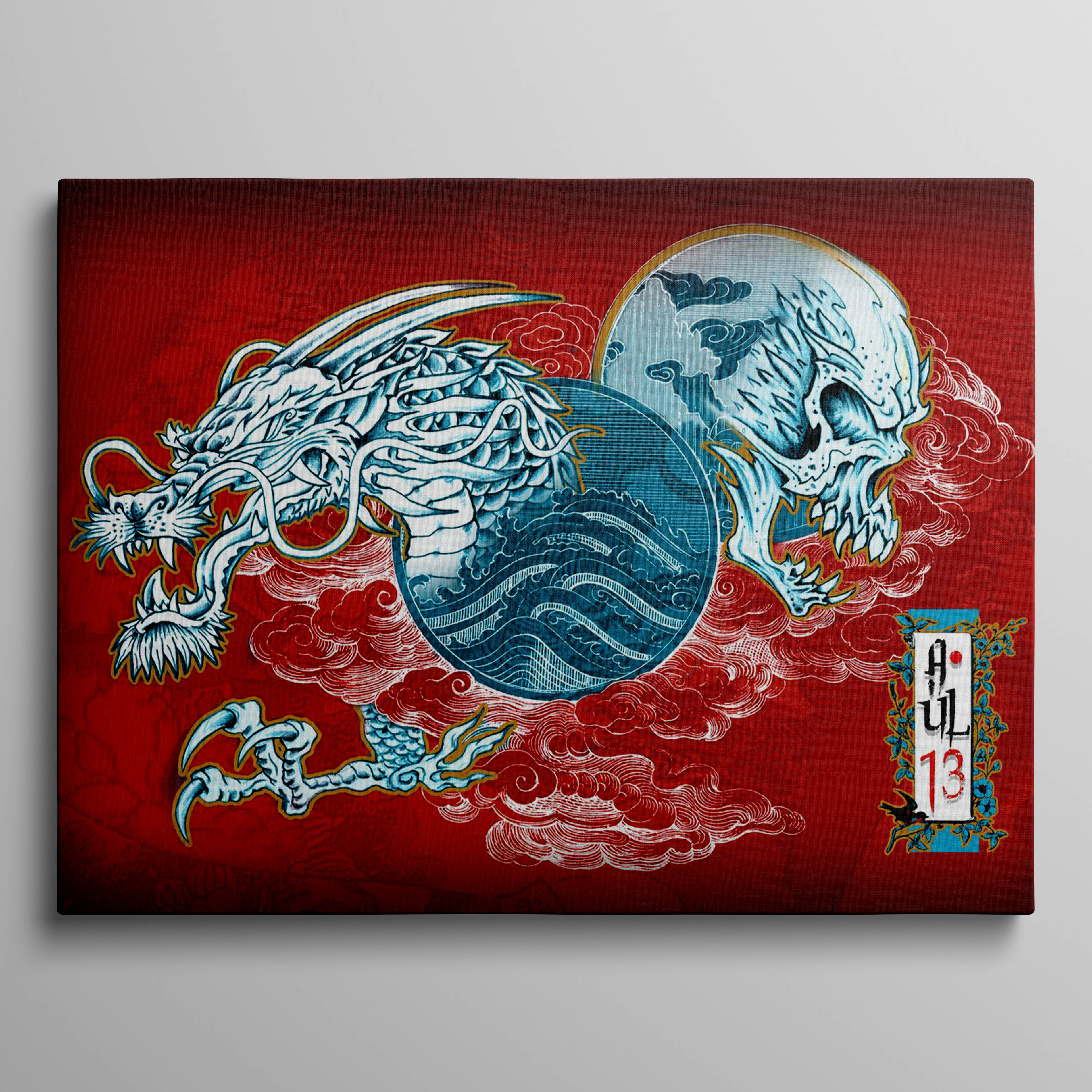 Blue Dragon Skull