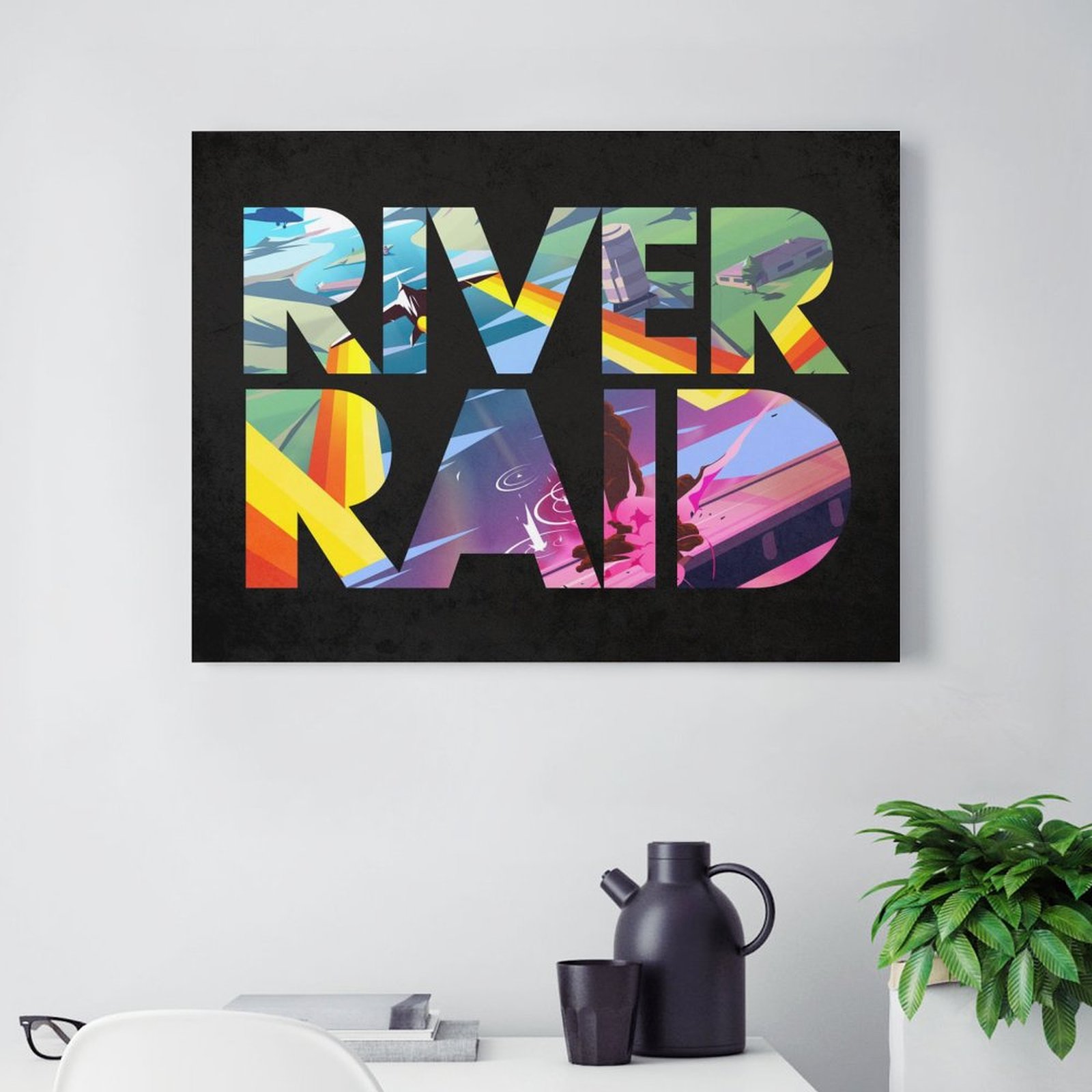 River Raid Typography