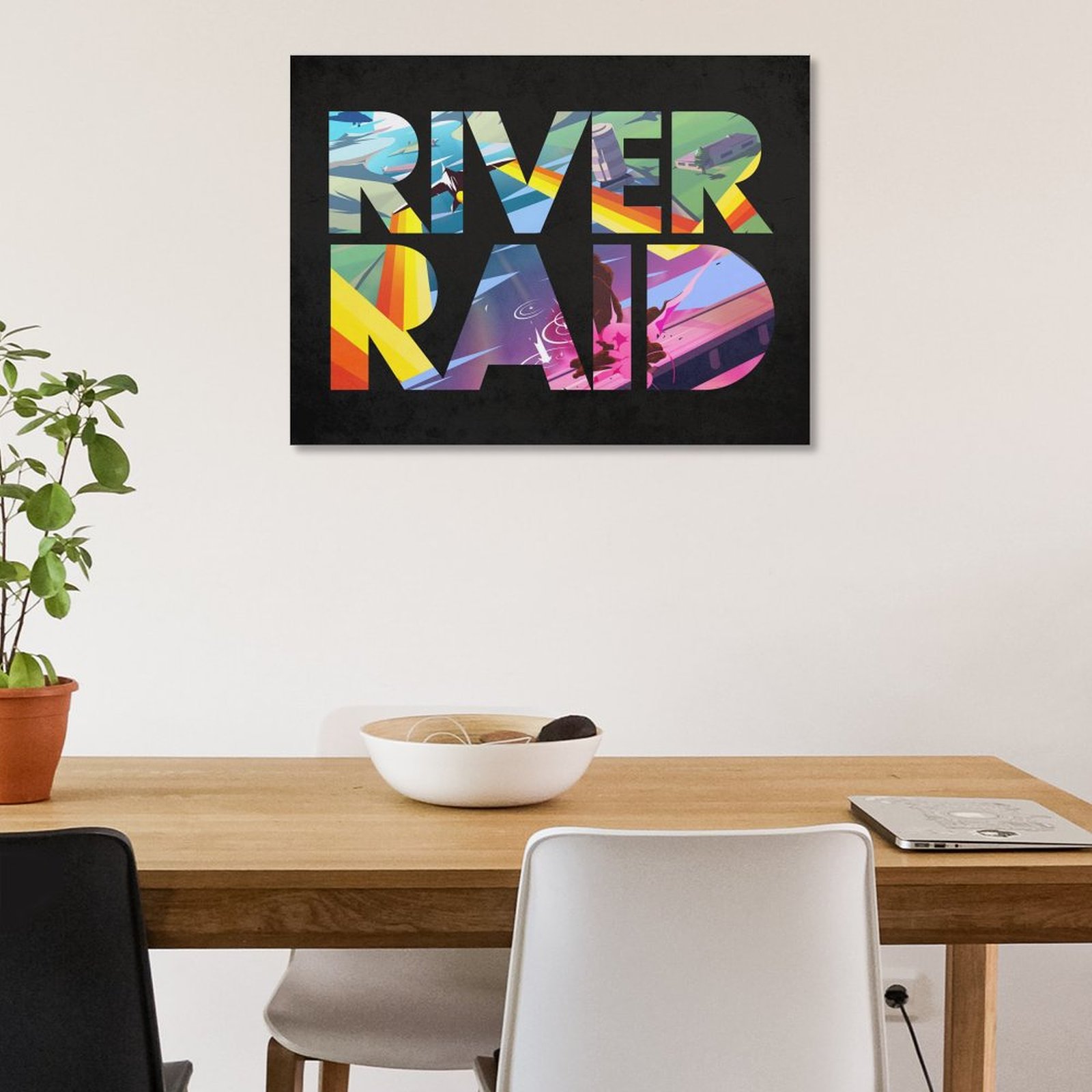 River Raid Typography