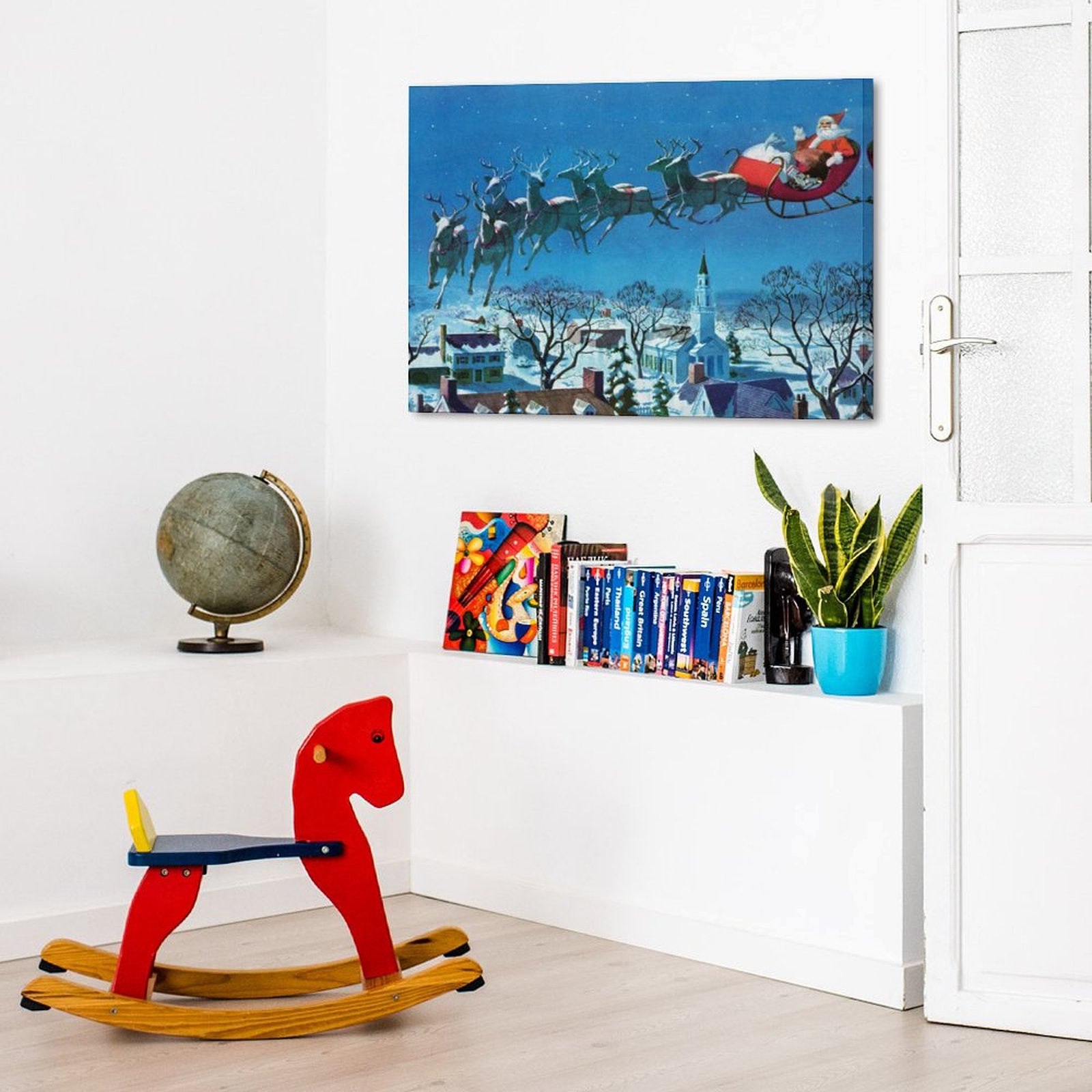 Santa with reindeers