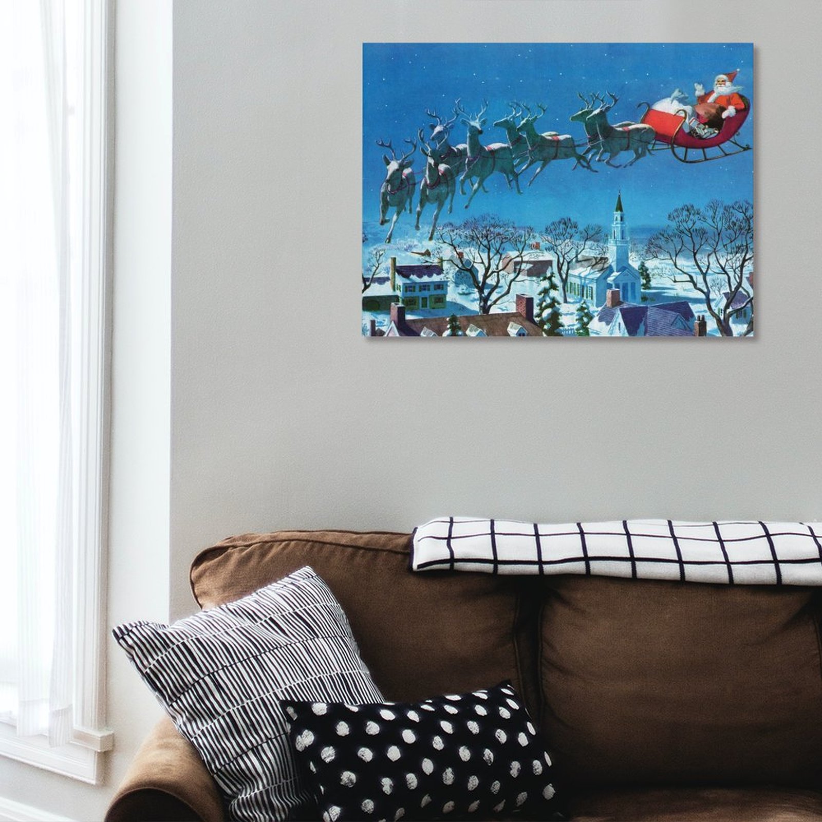 Santa with reindeers