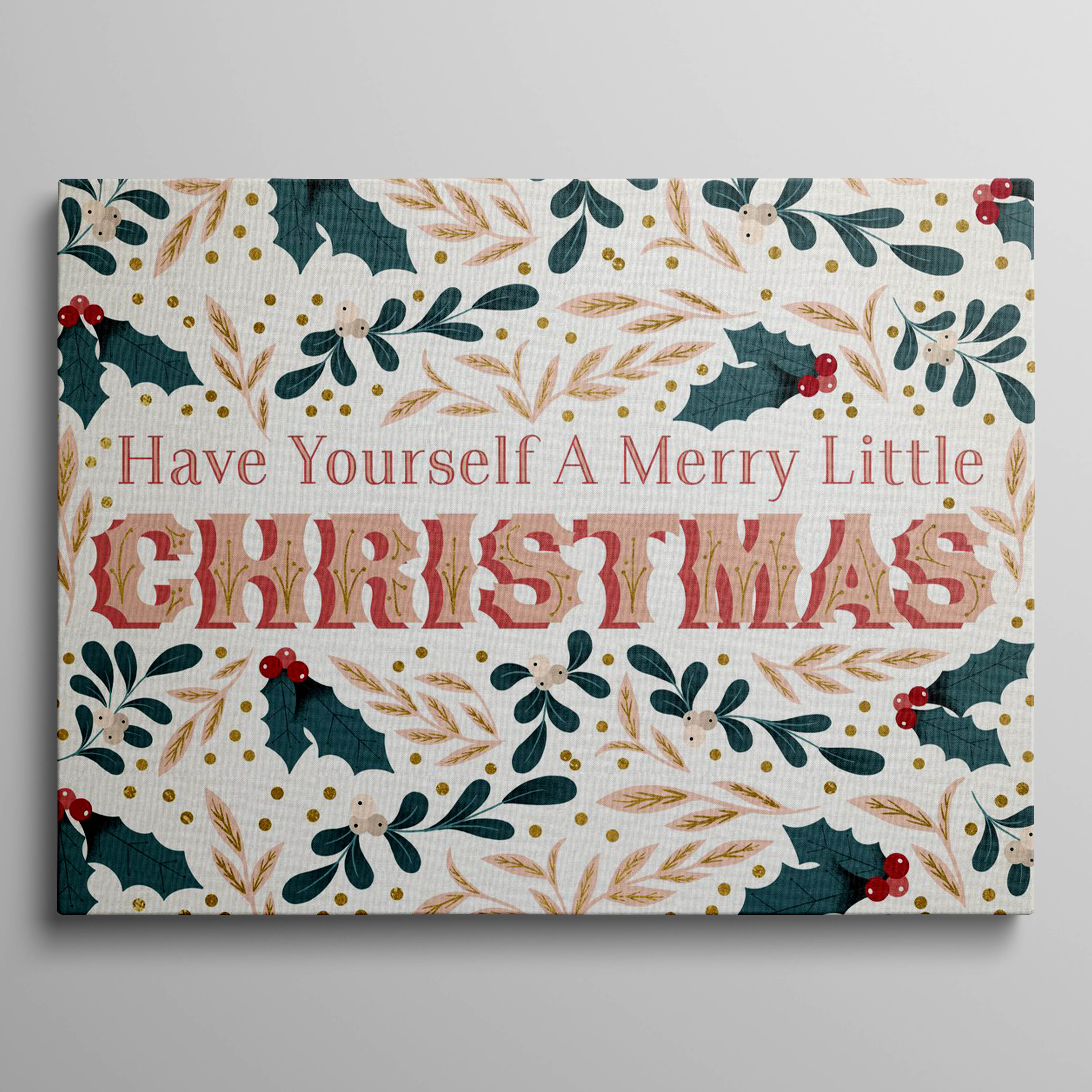 Christmas botanical text