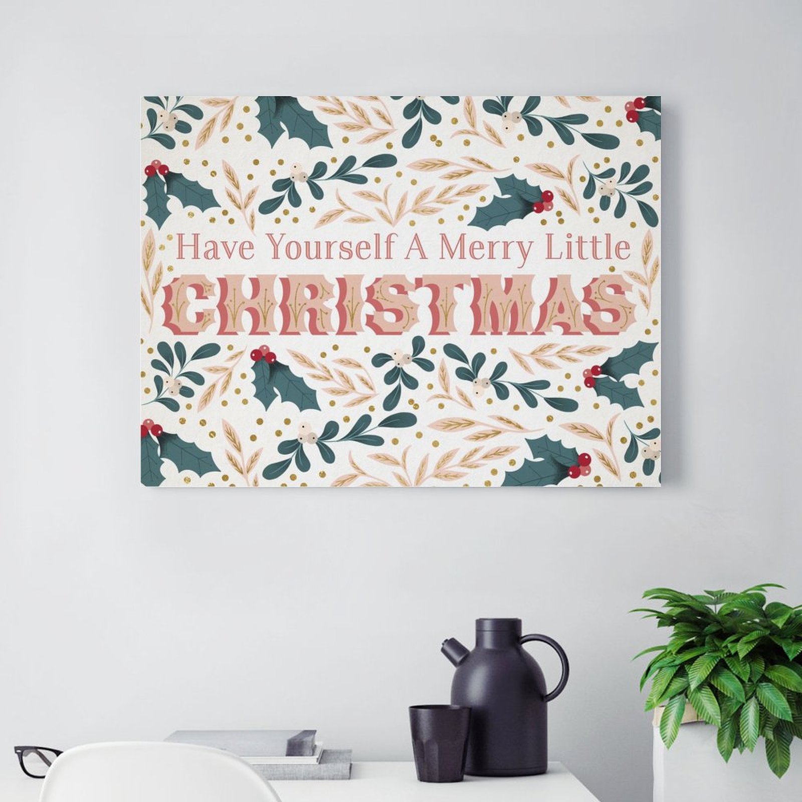 Christmas botanical text