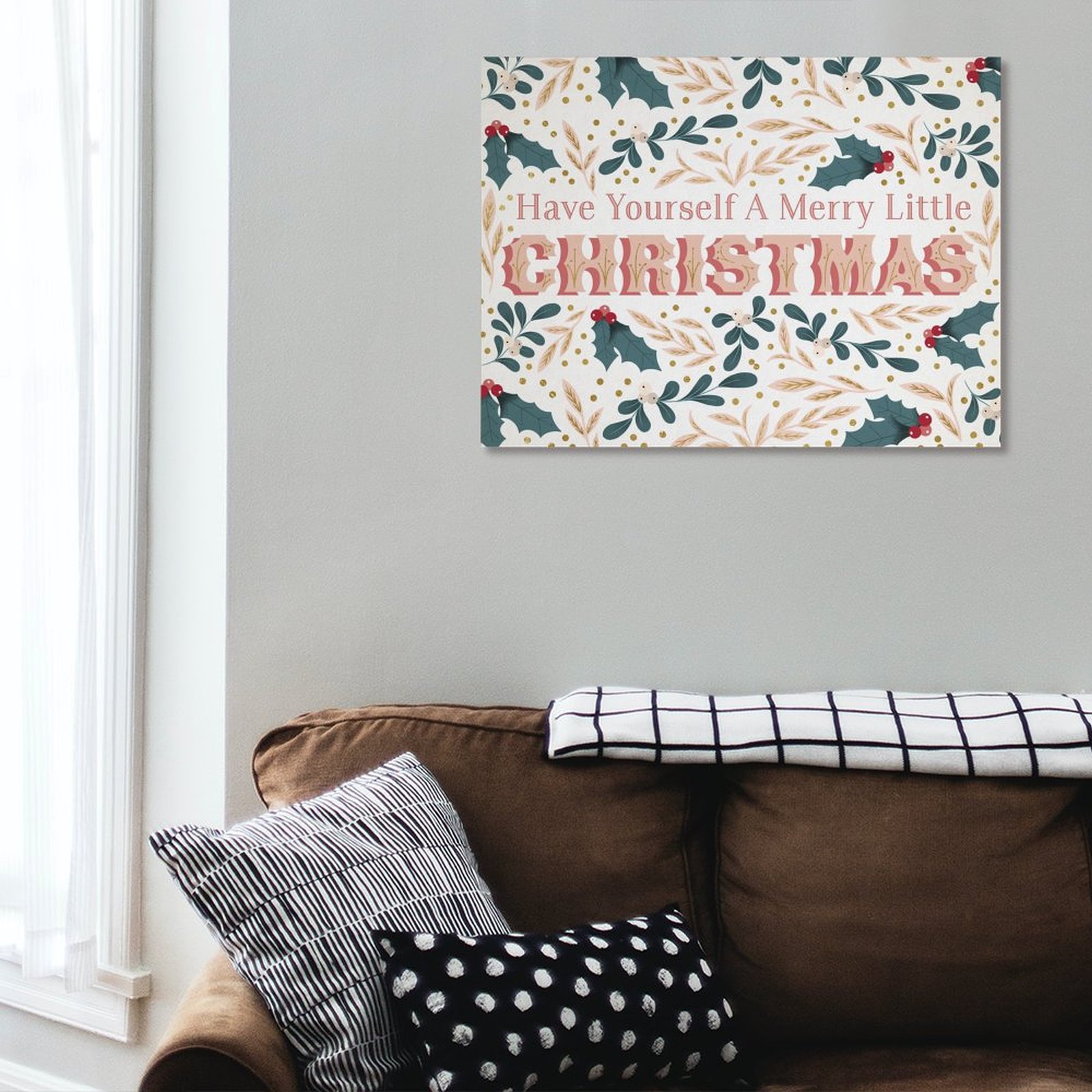 Christmas botanical text