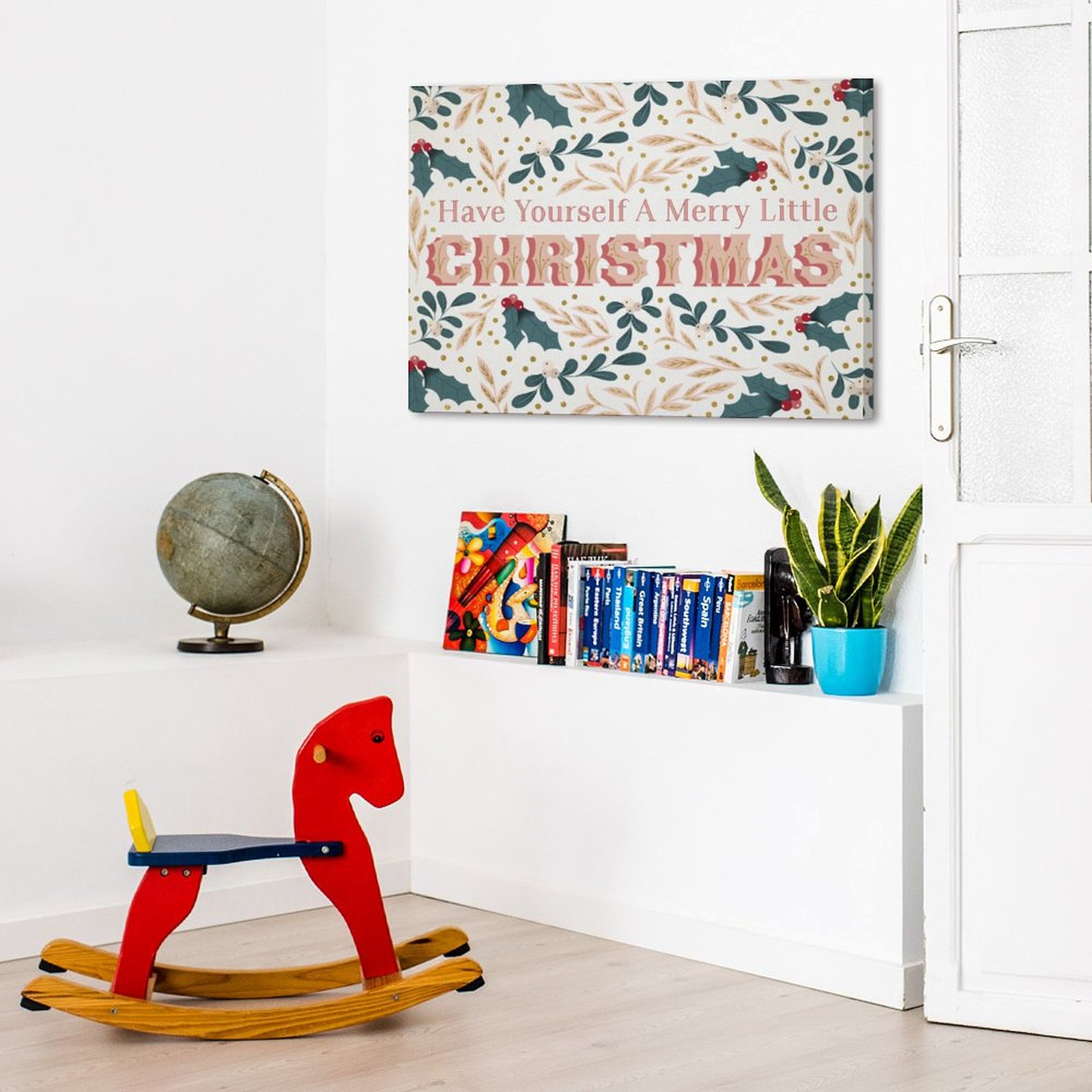 Christmas botanical text