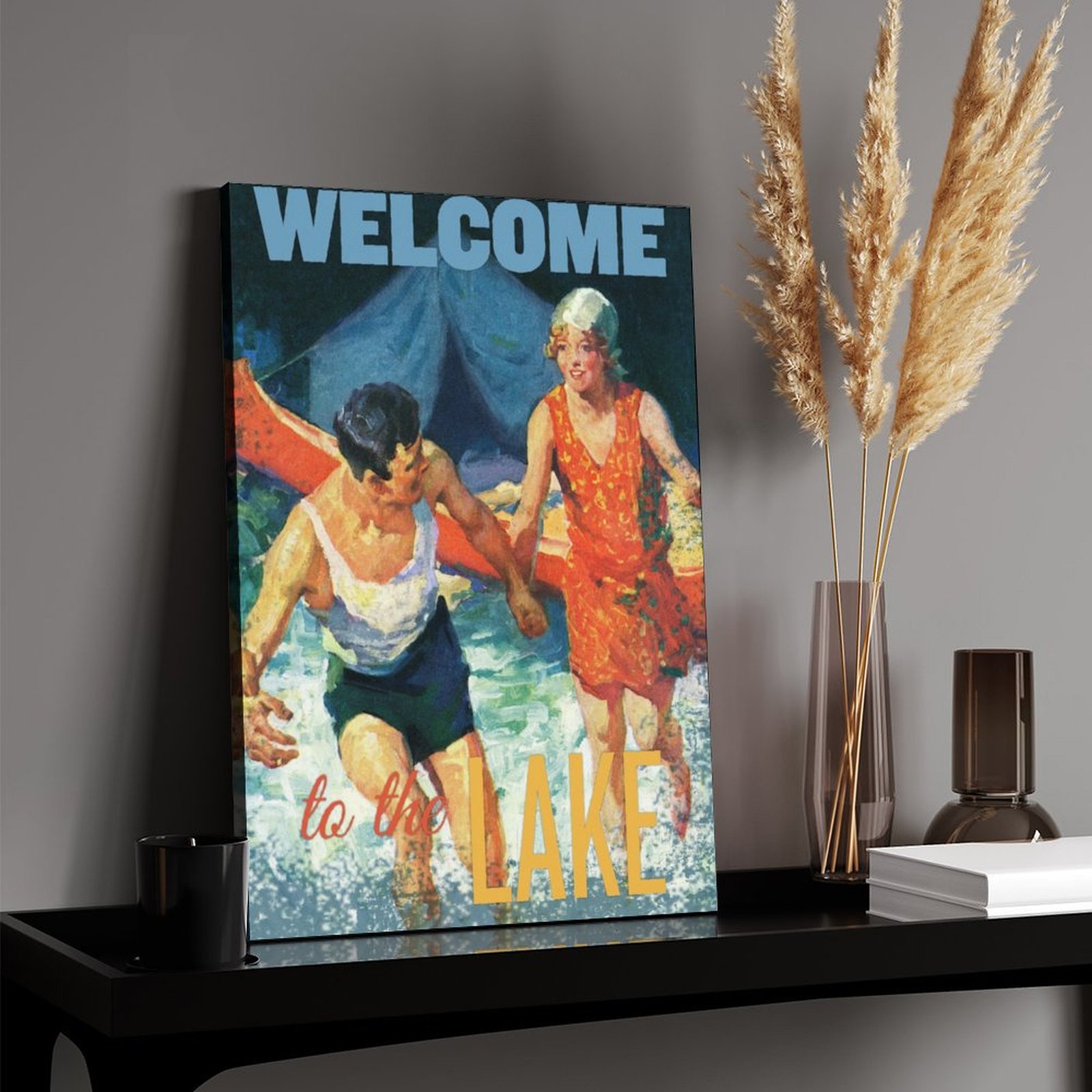 Welcome to the lake couple