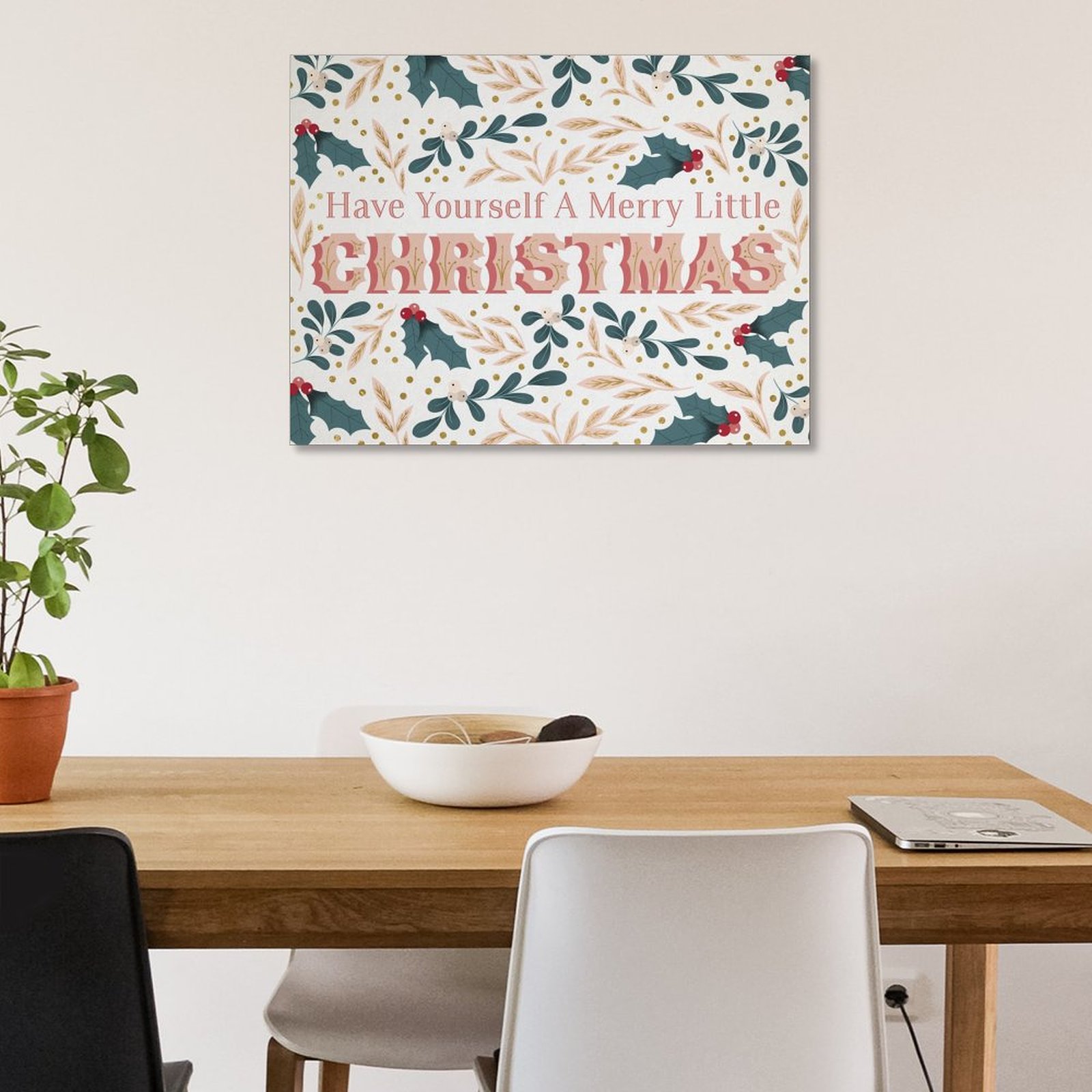 Christmas botanical text