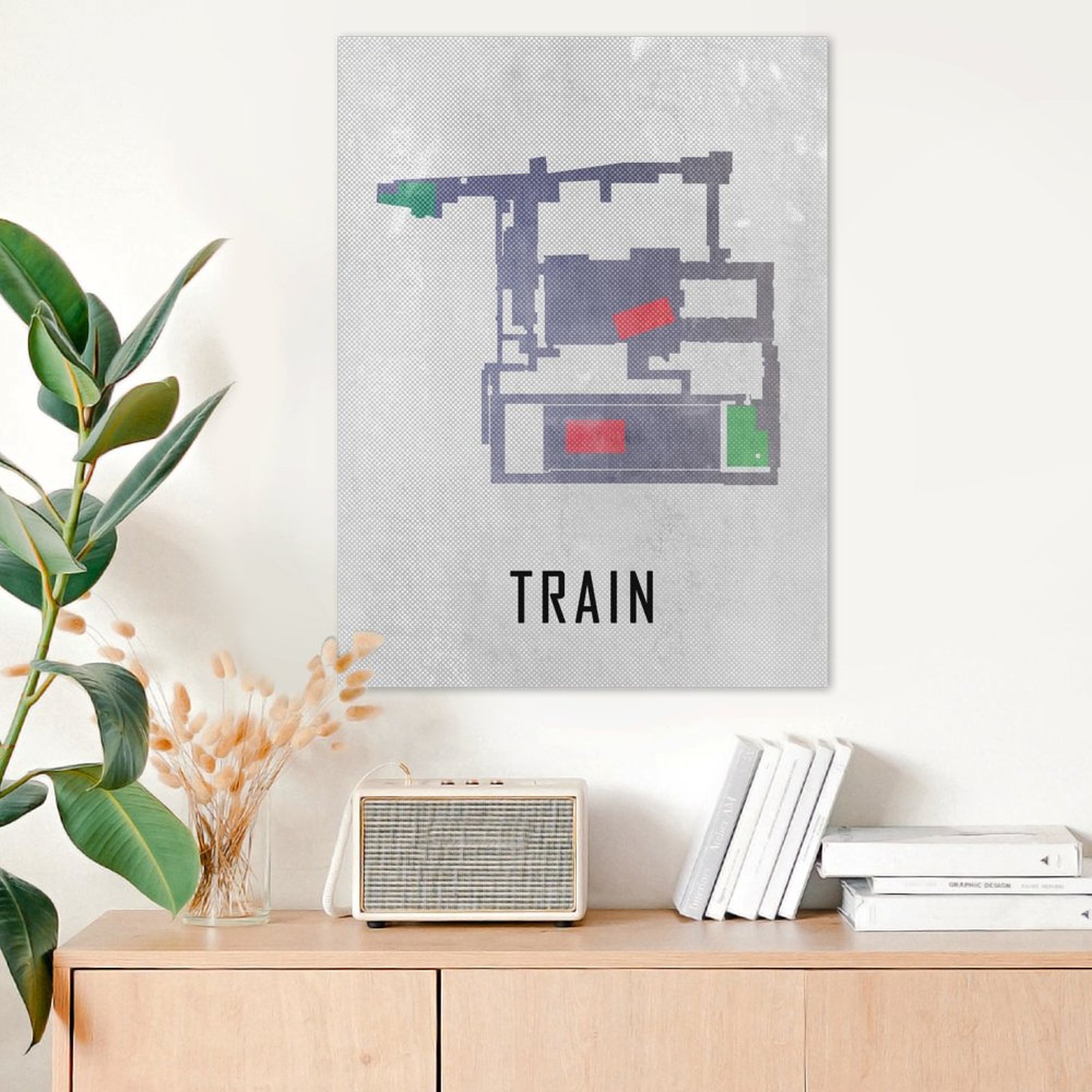 Train Map White