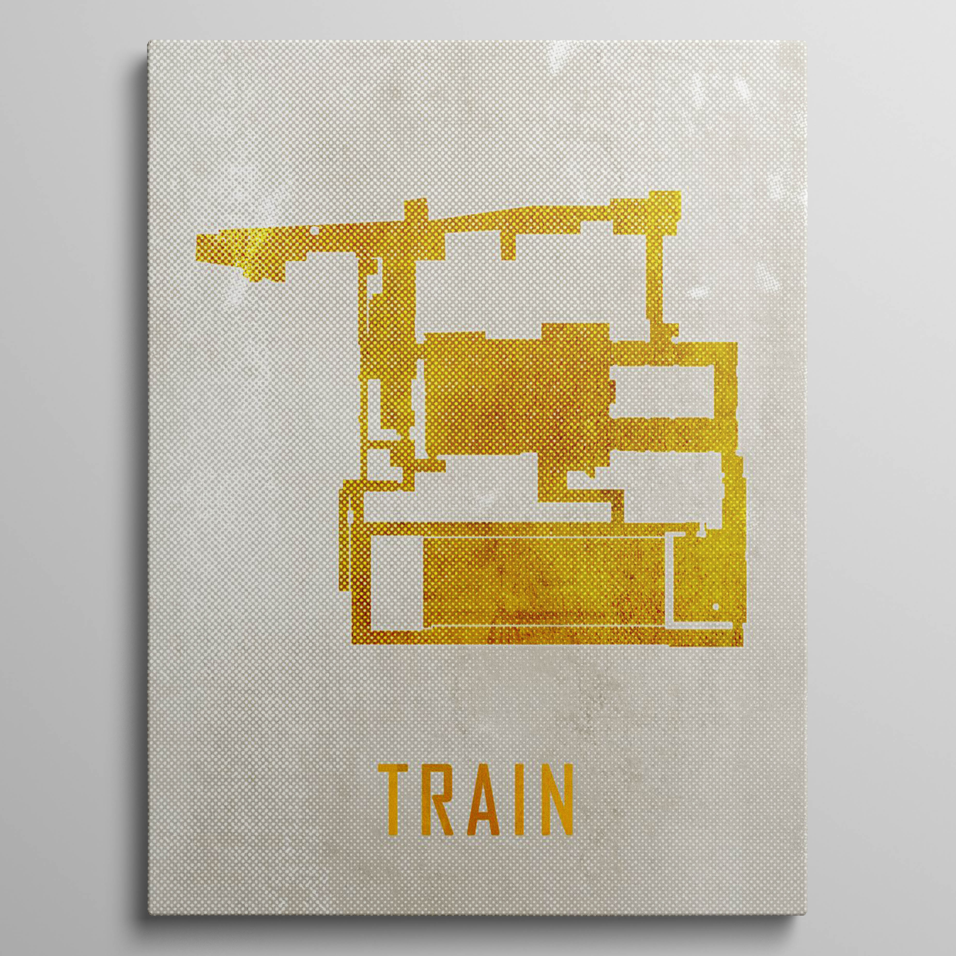 Train Map White And Gold