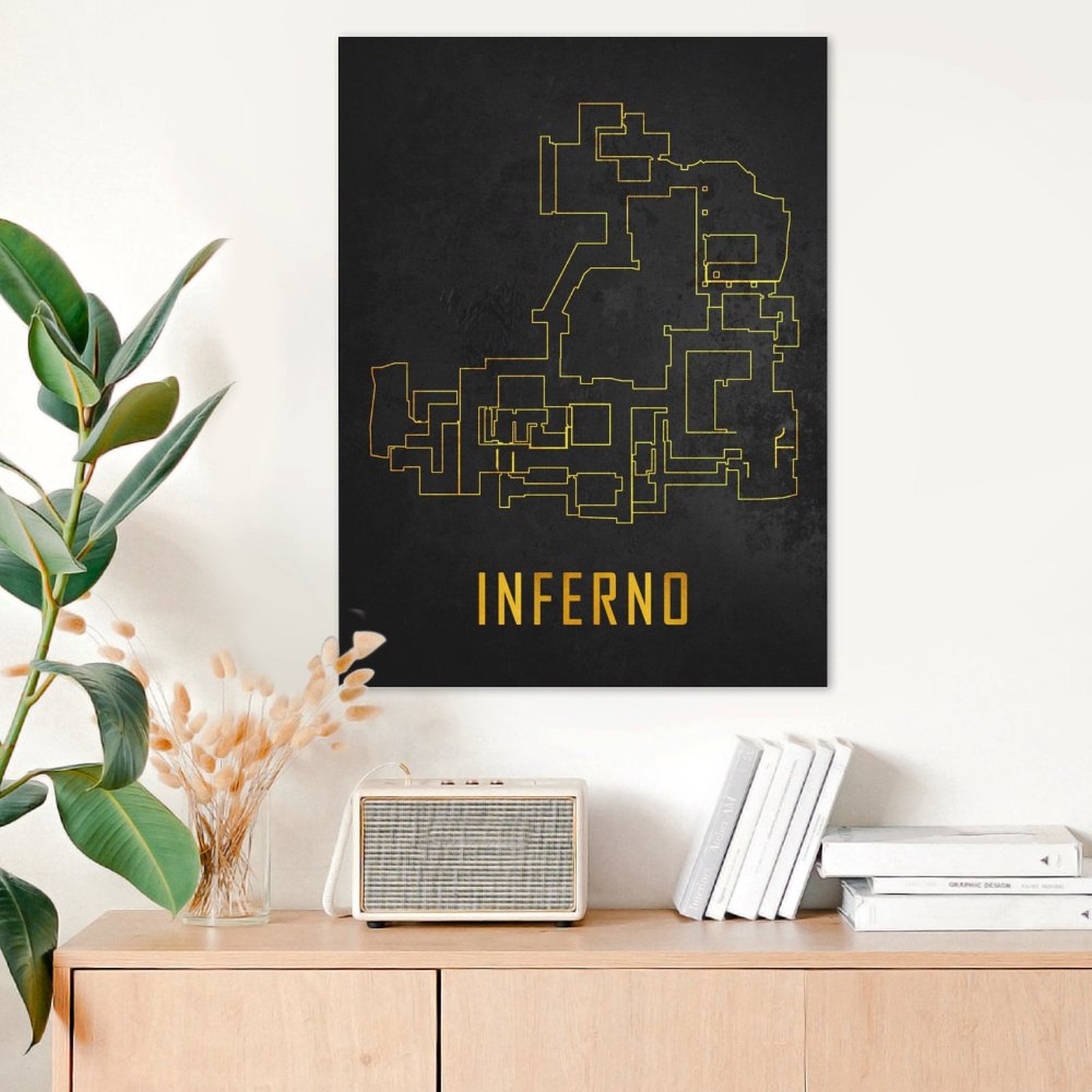 Inferno Map Black And Gold