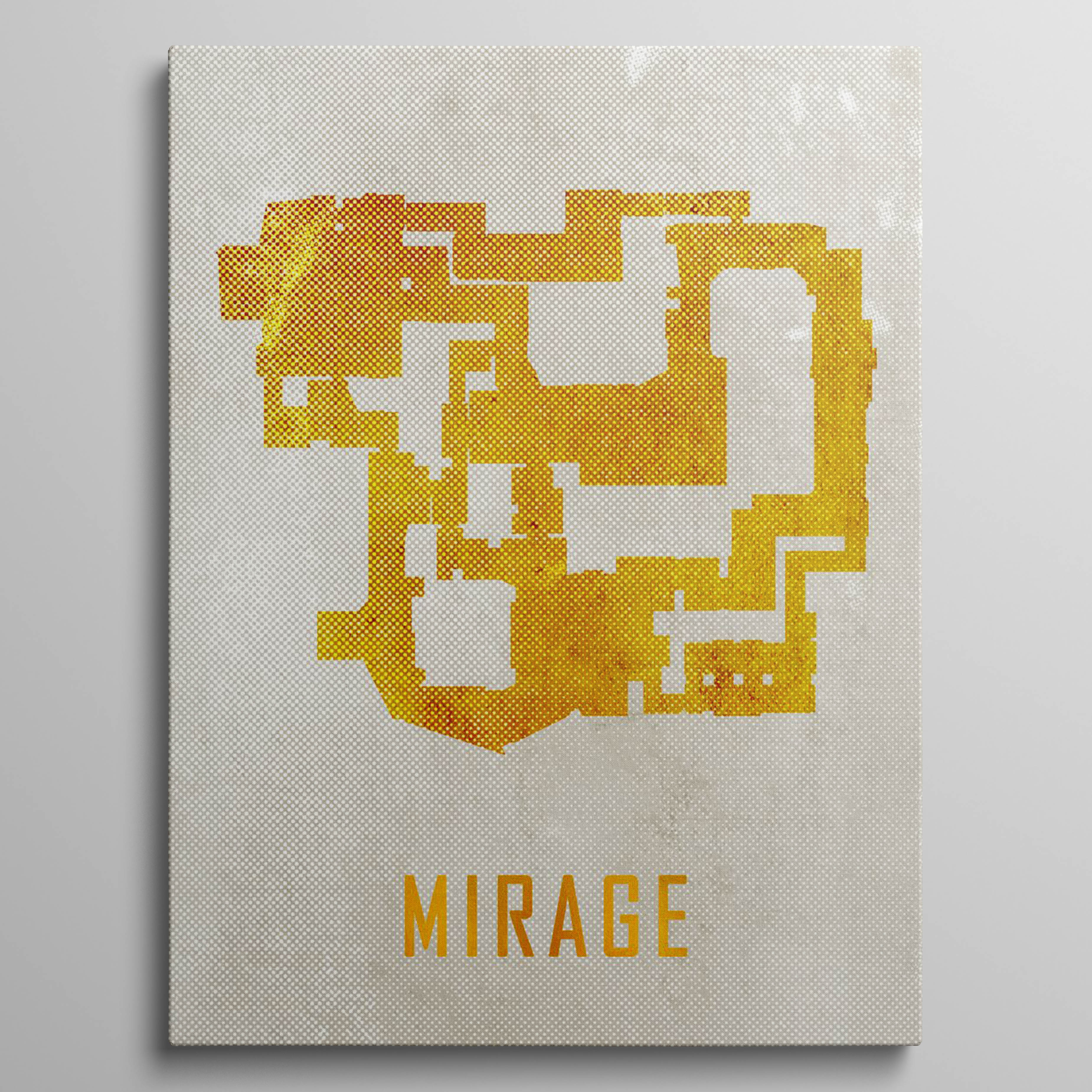 Mirage Map White And Gold