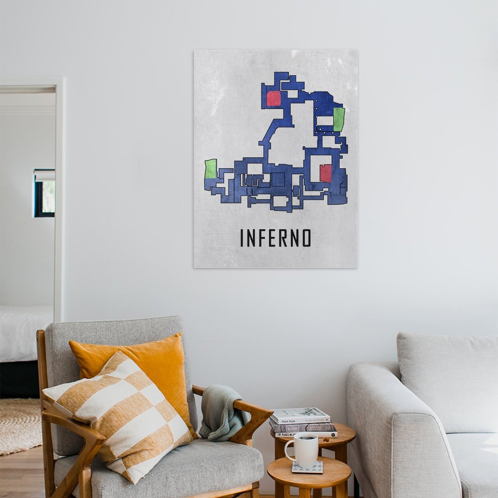 Inferno Map White Blue