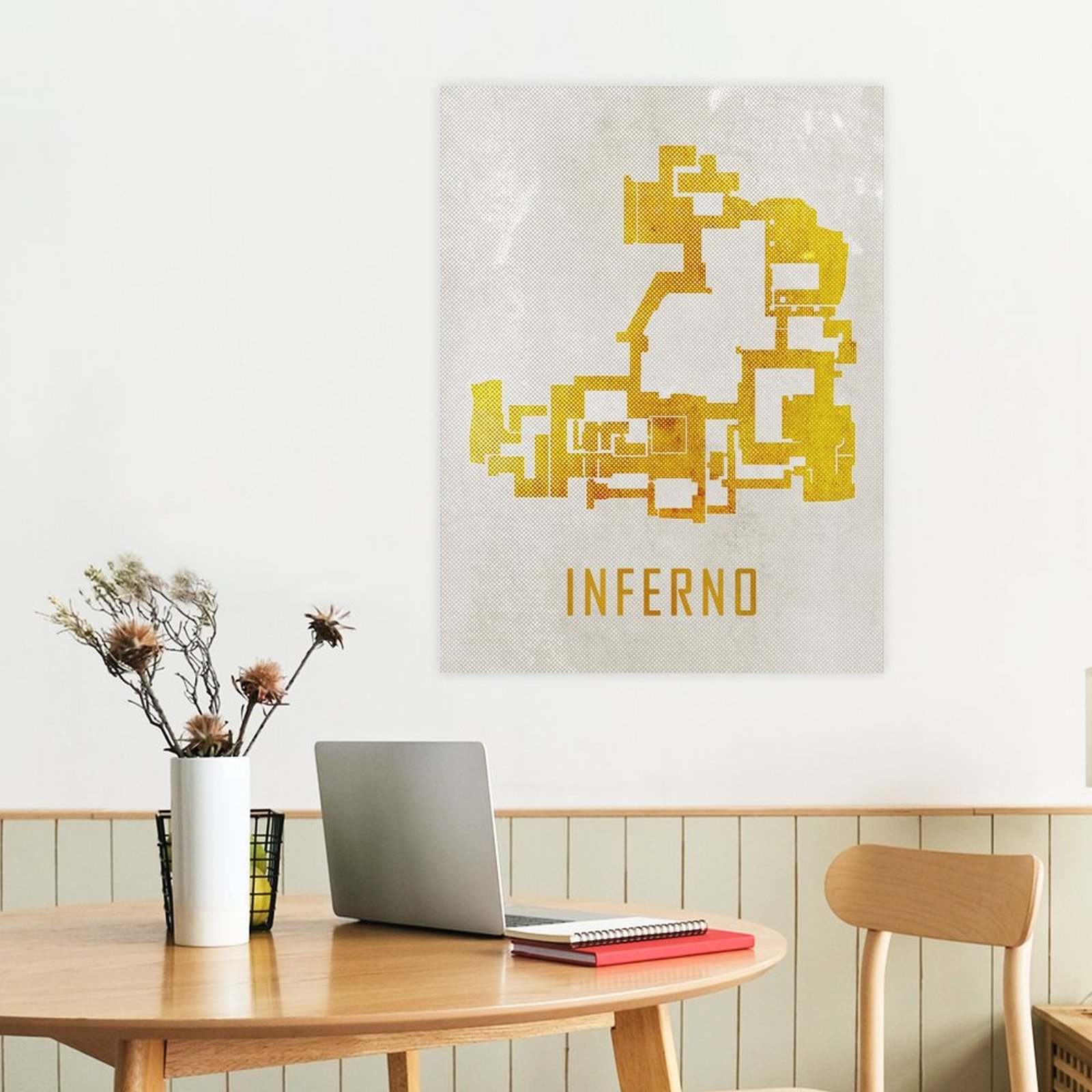 Inferno Map White And Gold