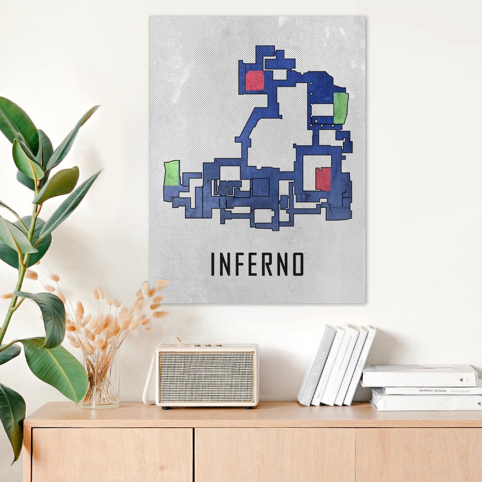 Inferno Map White Blue