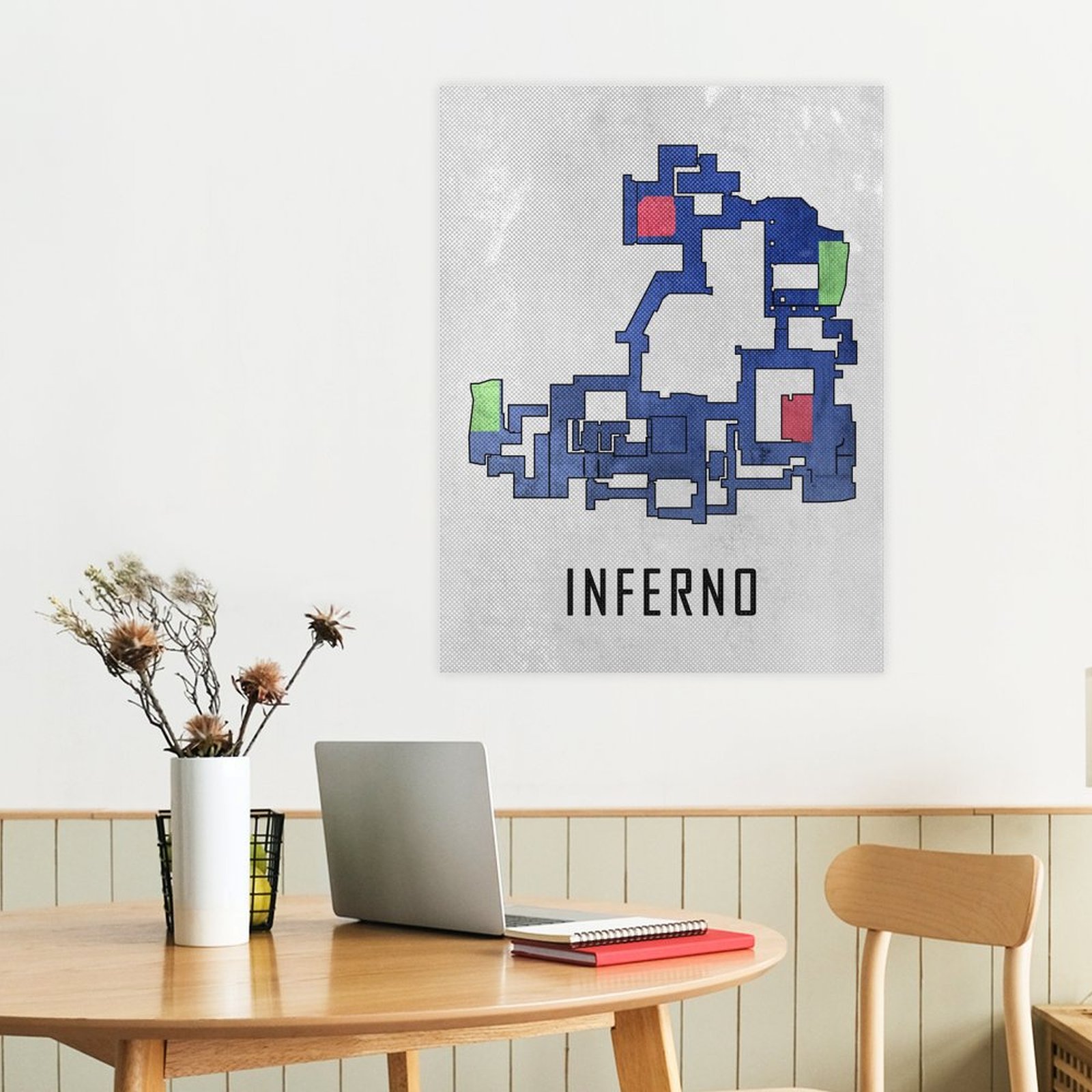 Inferno Map White Blue