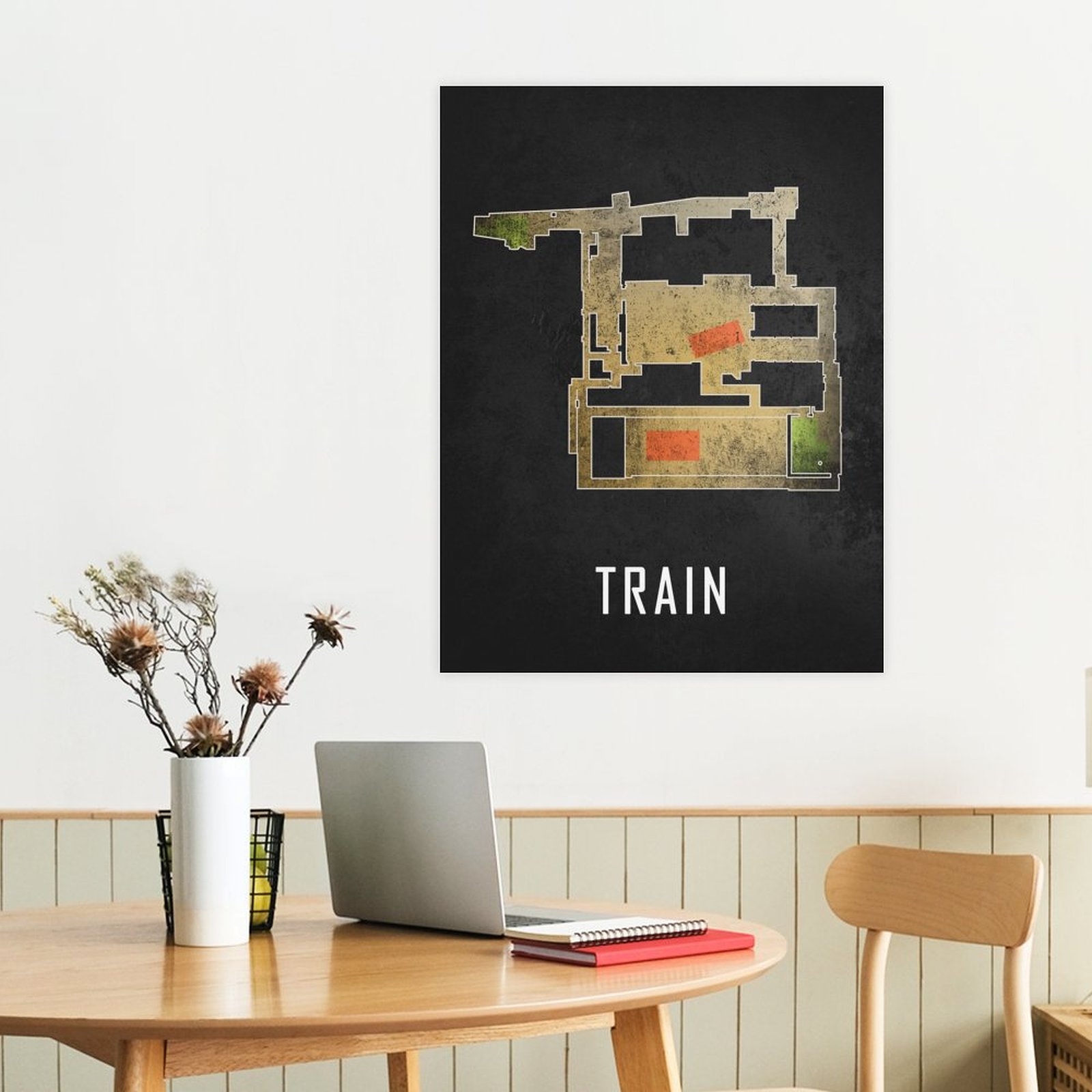 Train Map Black
