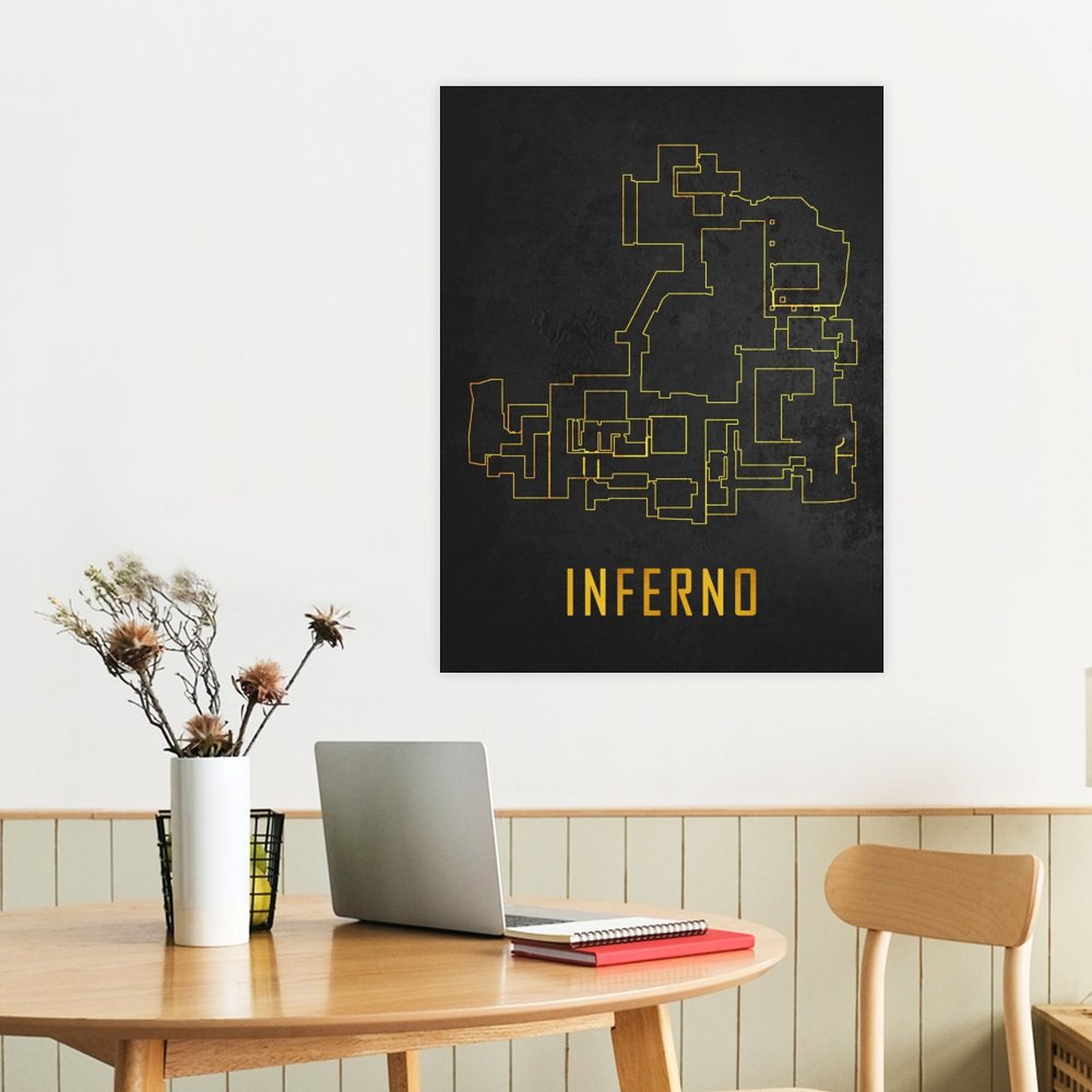 Inferno Map Black And Gold
