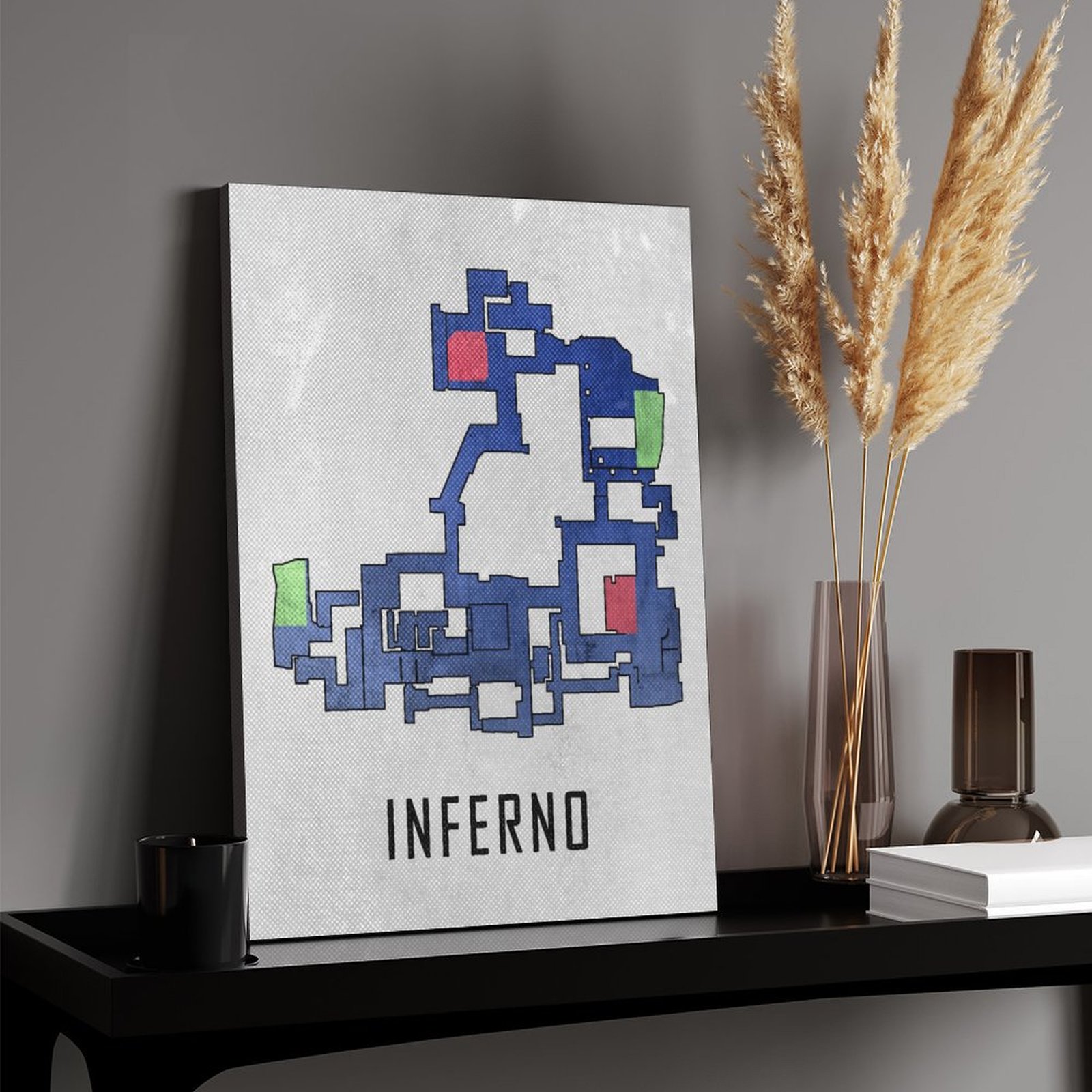 Inferno Map White Blue