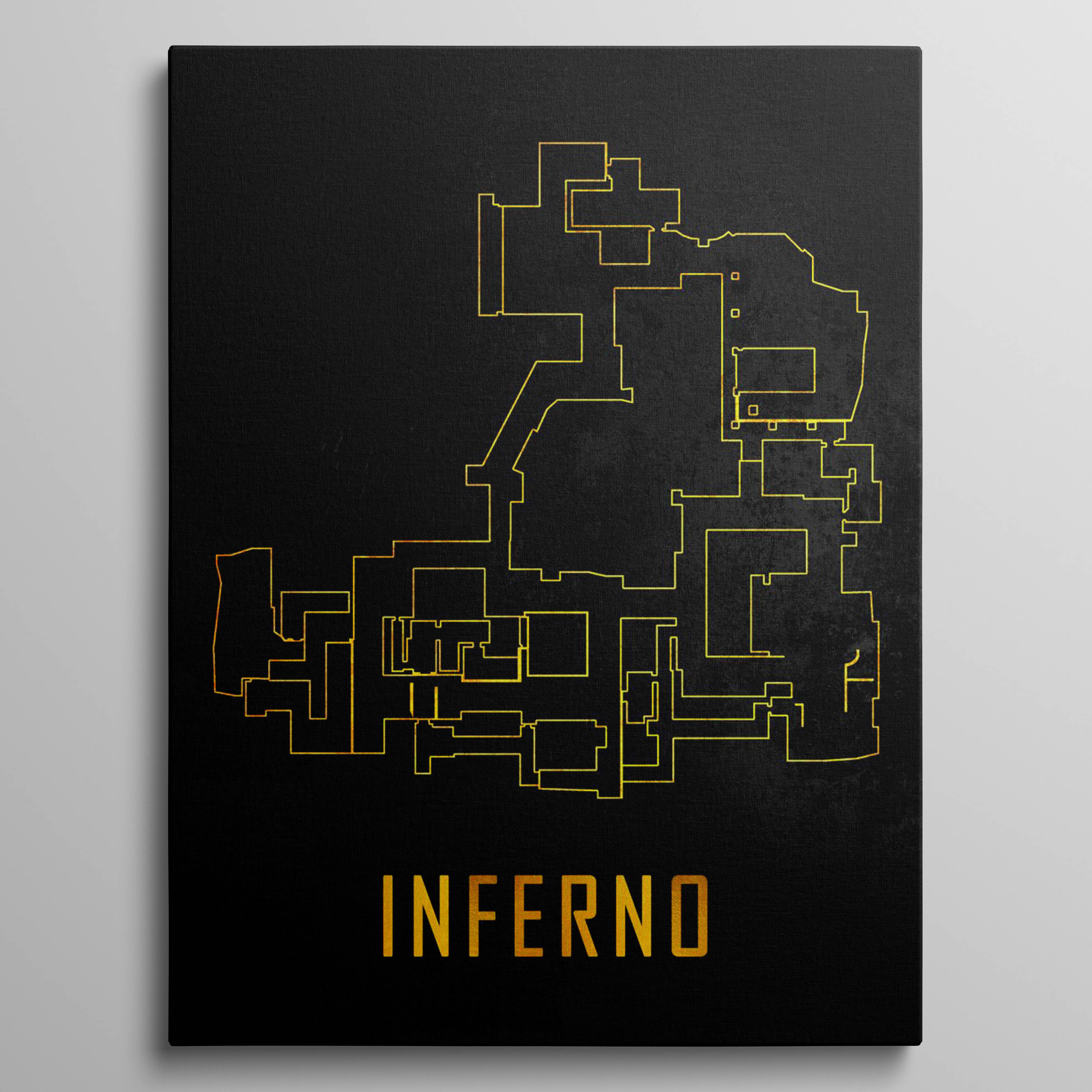 Inferno Map Black And Gold