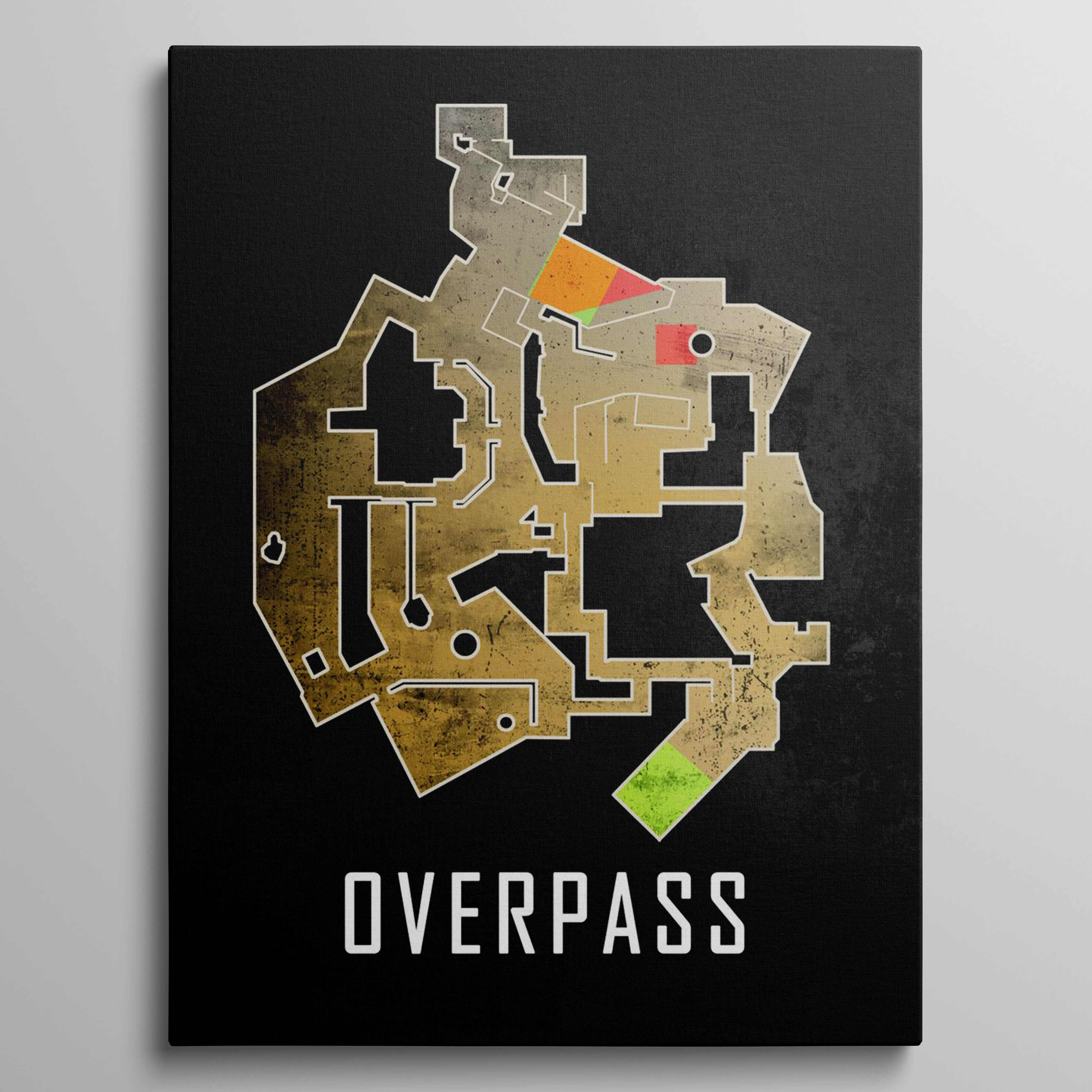 Overpass Map Black