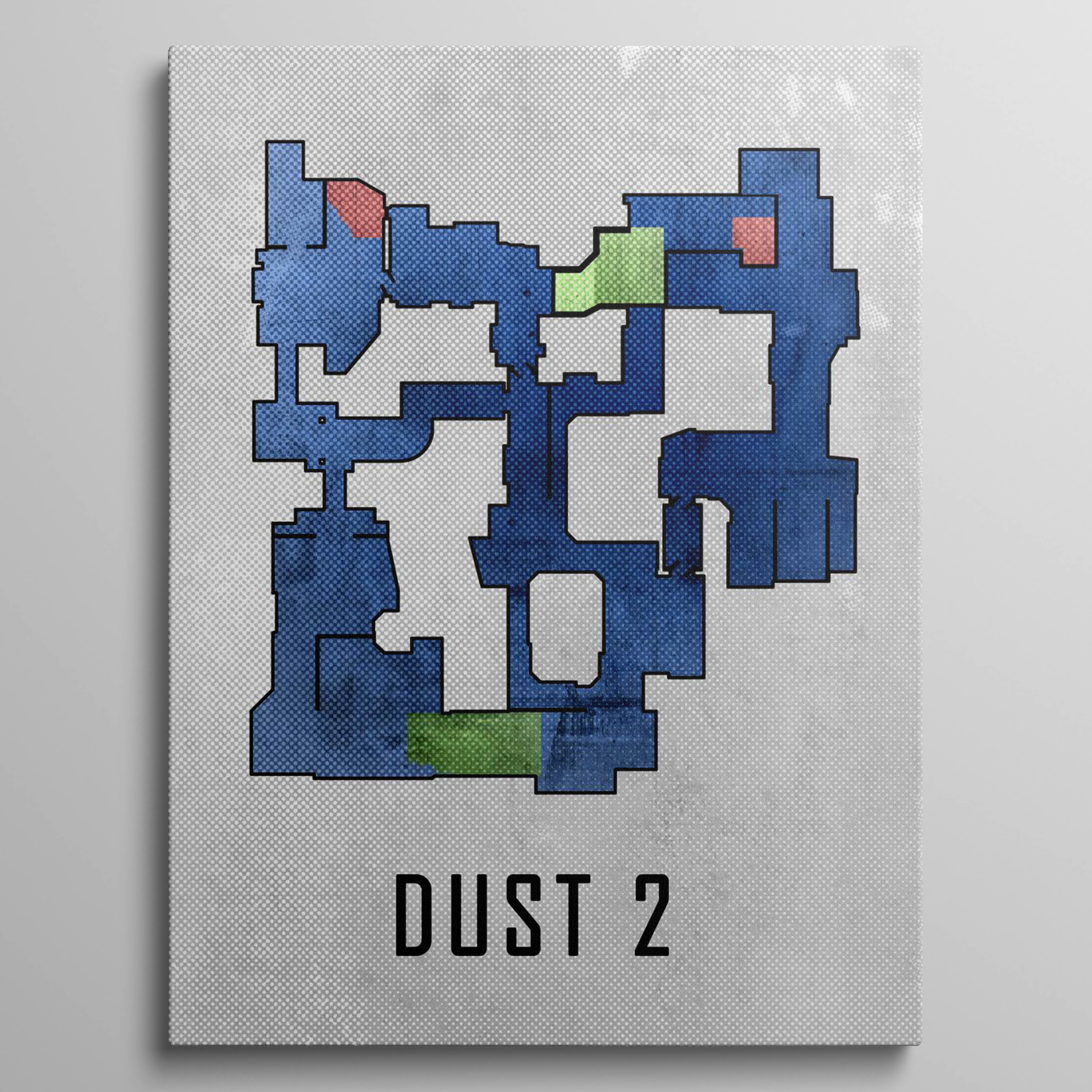Dust2 Map White And Blue