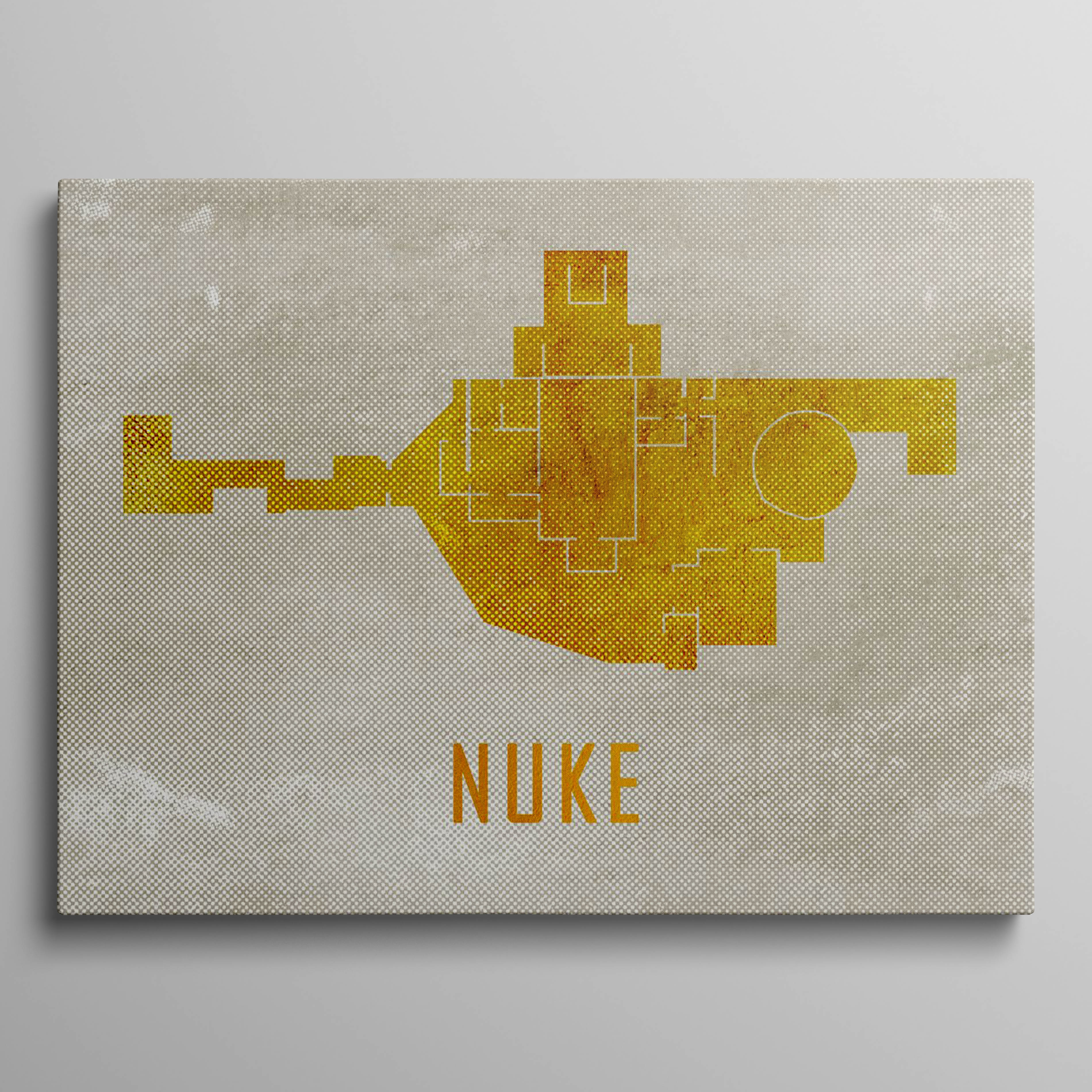 Nuke Map White And Gold