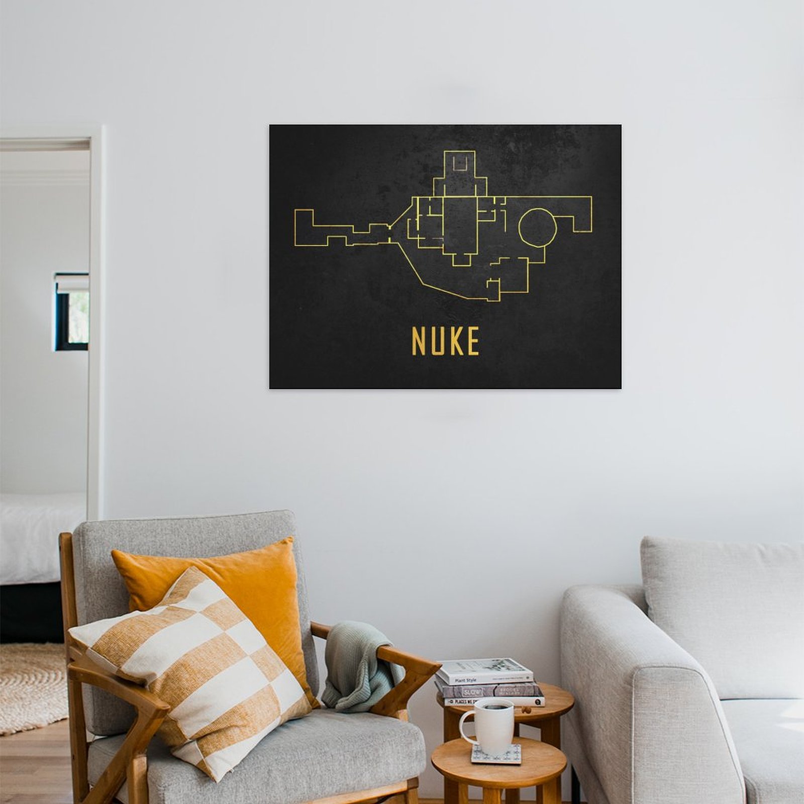 Nuke Map Black And Gold