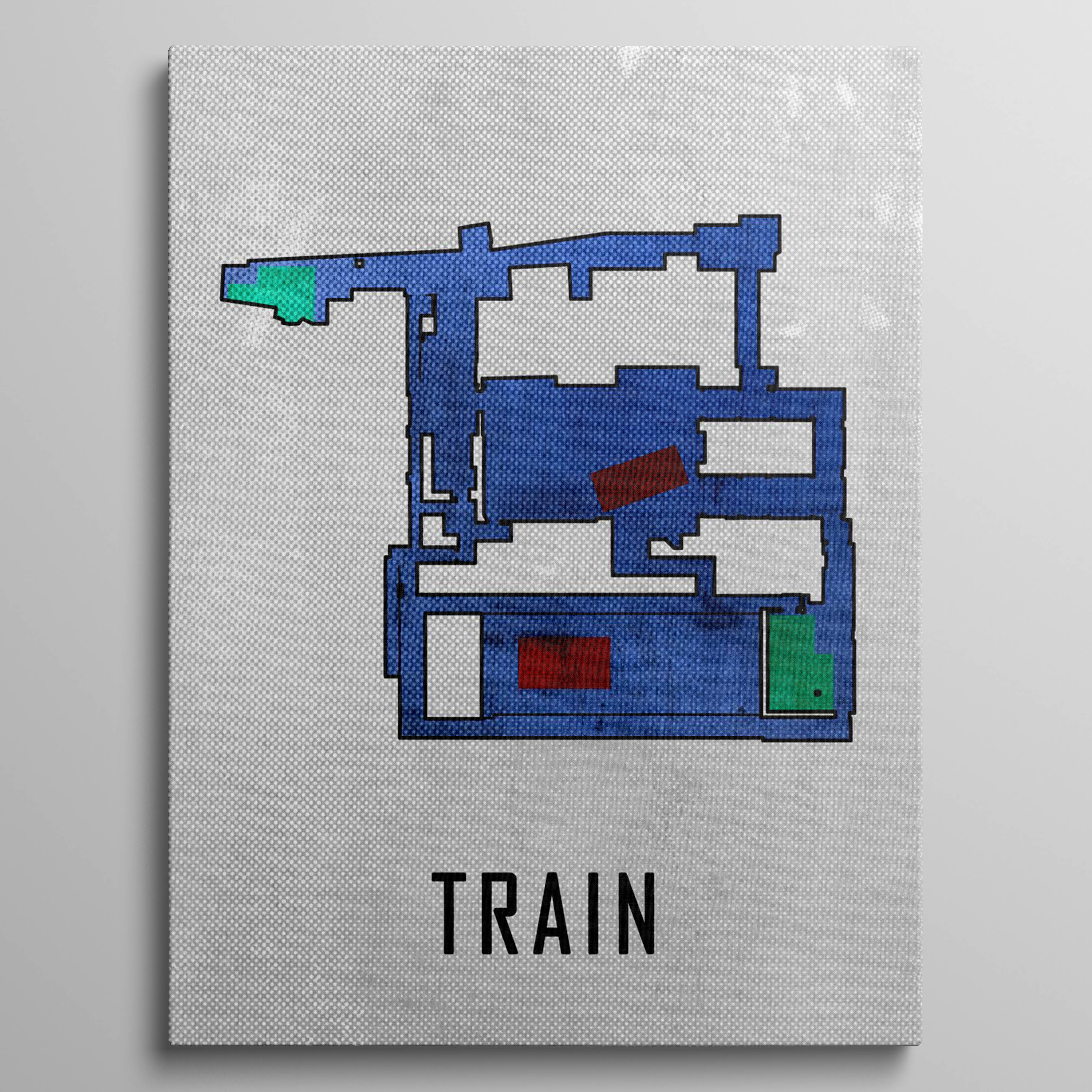 Train White Map