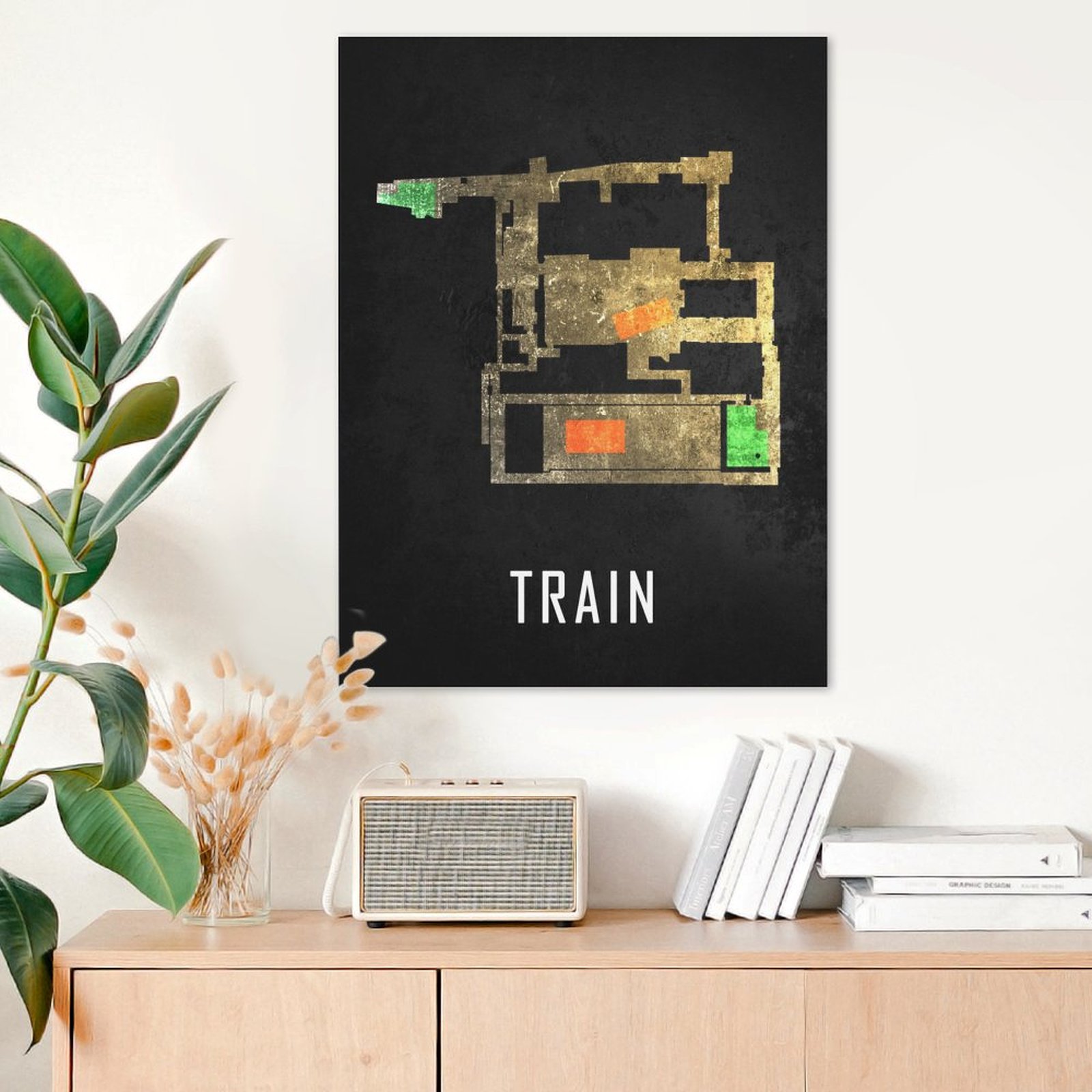 Train Black Map