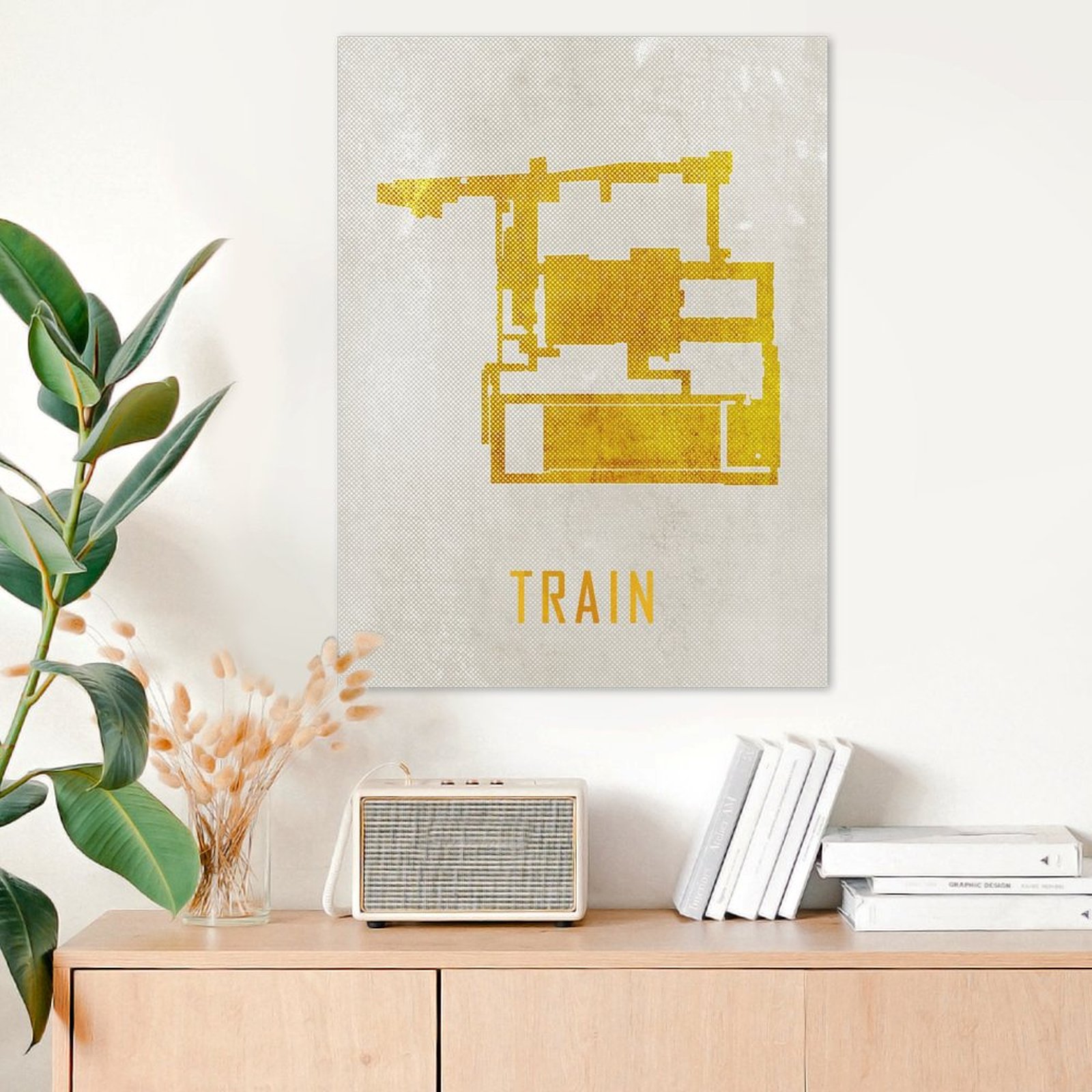 Train Map White And Gold