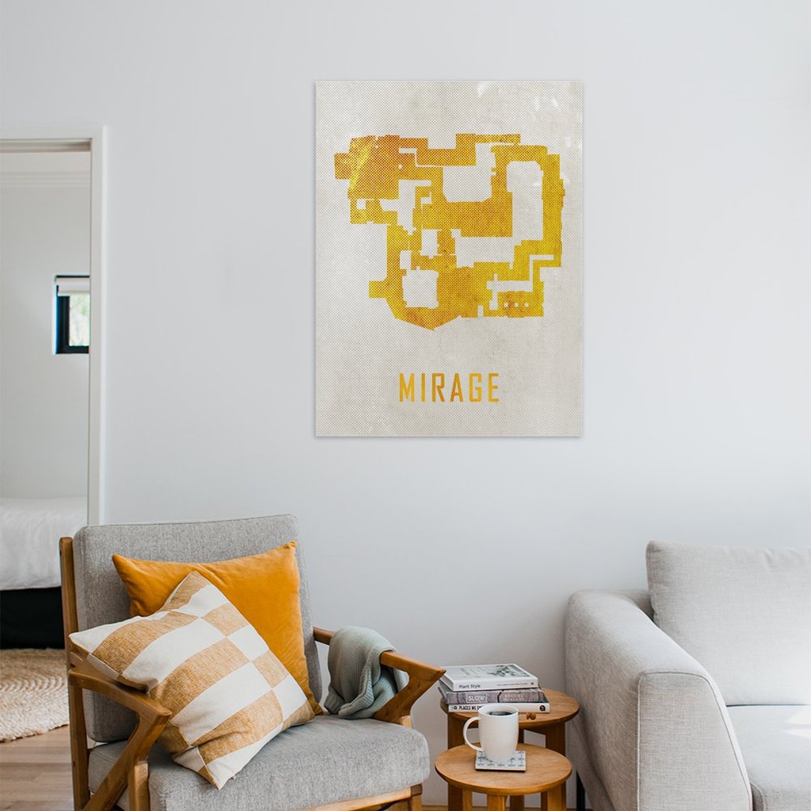 Mirage Map White And Gold